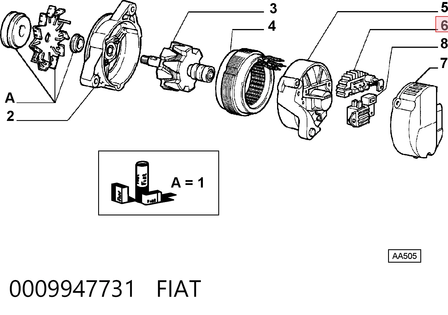 0009947731 Fiat/Alfa/Lancia