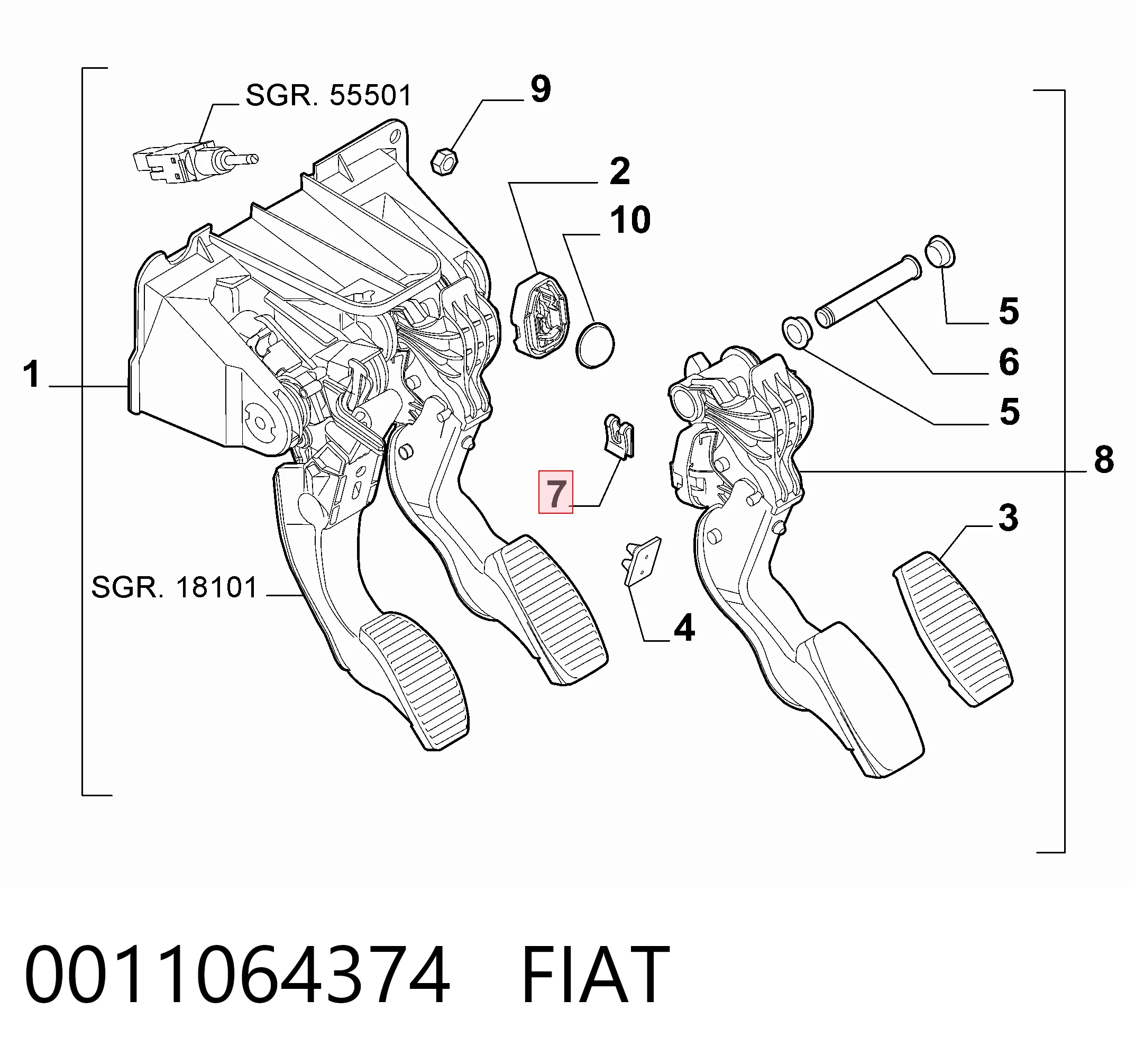 0011064374 Fiat/Alfa/Lancia