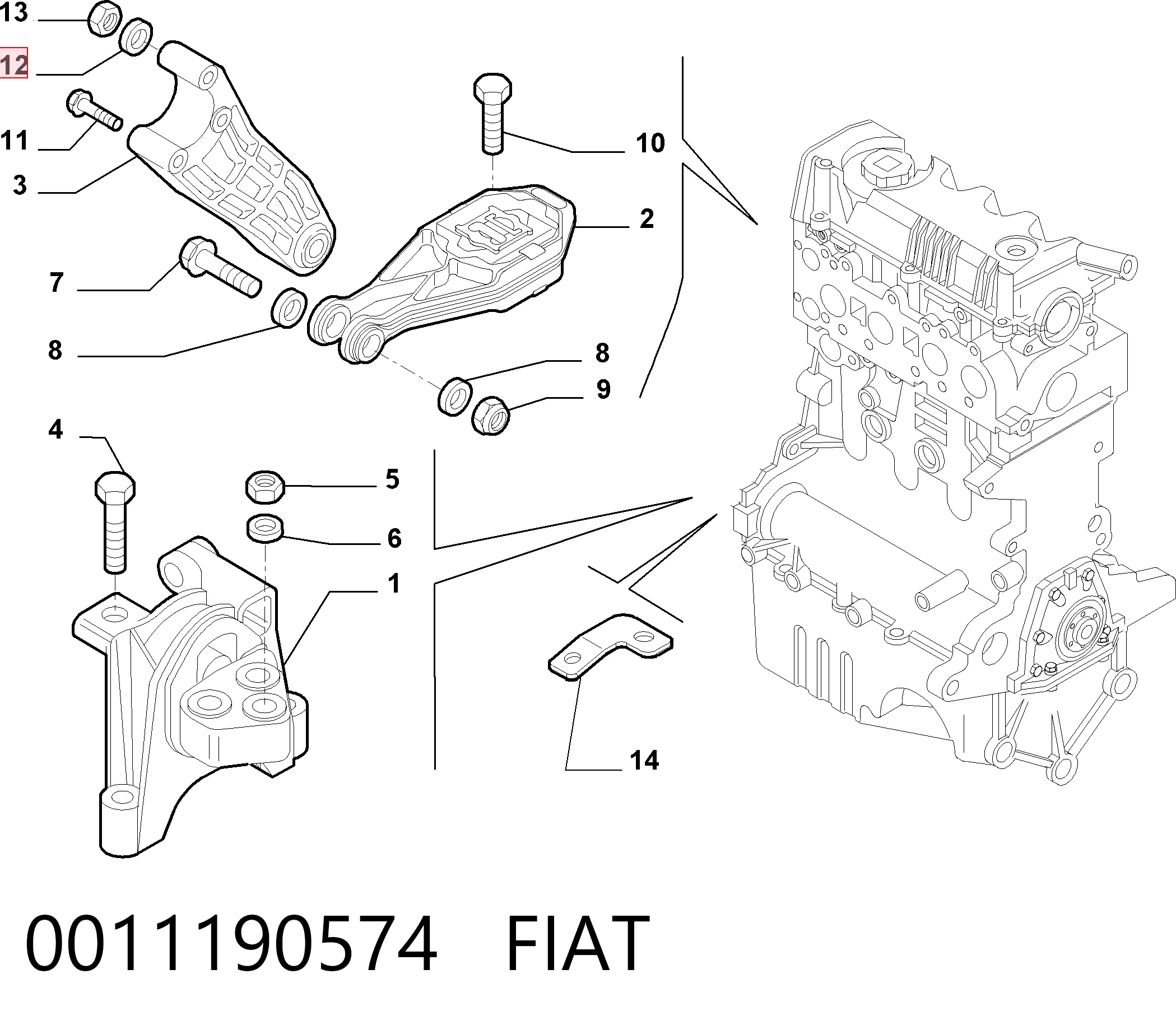 0011190574 Fiat/Alfa/Lancia