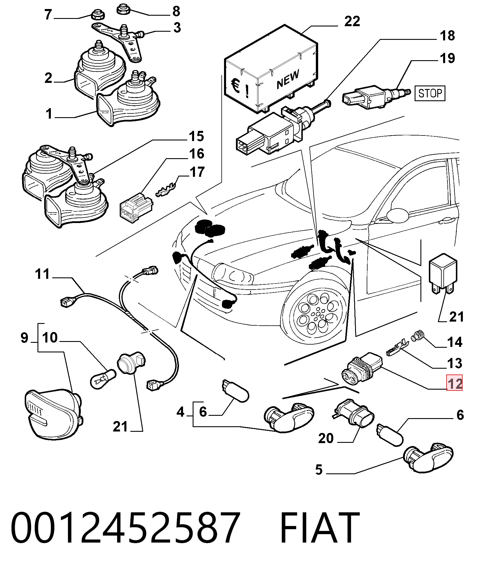 0012452587 Fiat/Alfa/Lancia