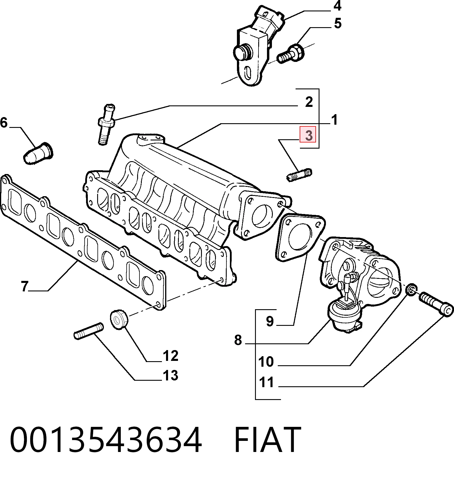 0013543634 Fiat/Alfa/Lancia