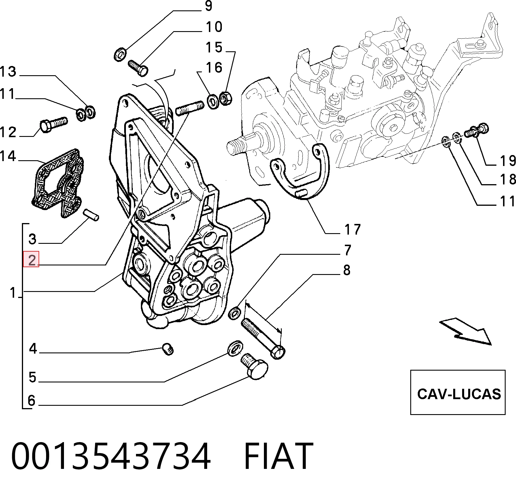 0013543734 Fiat/Alfa/Lancia