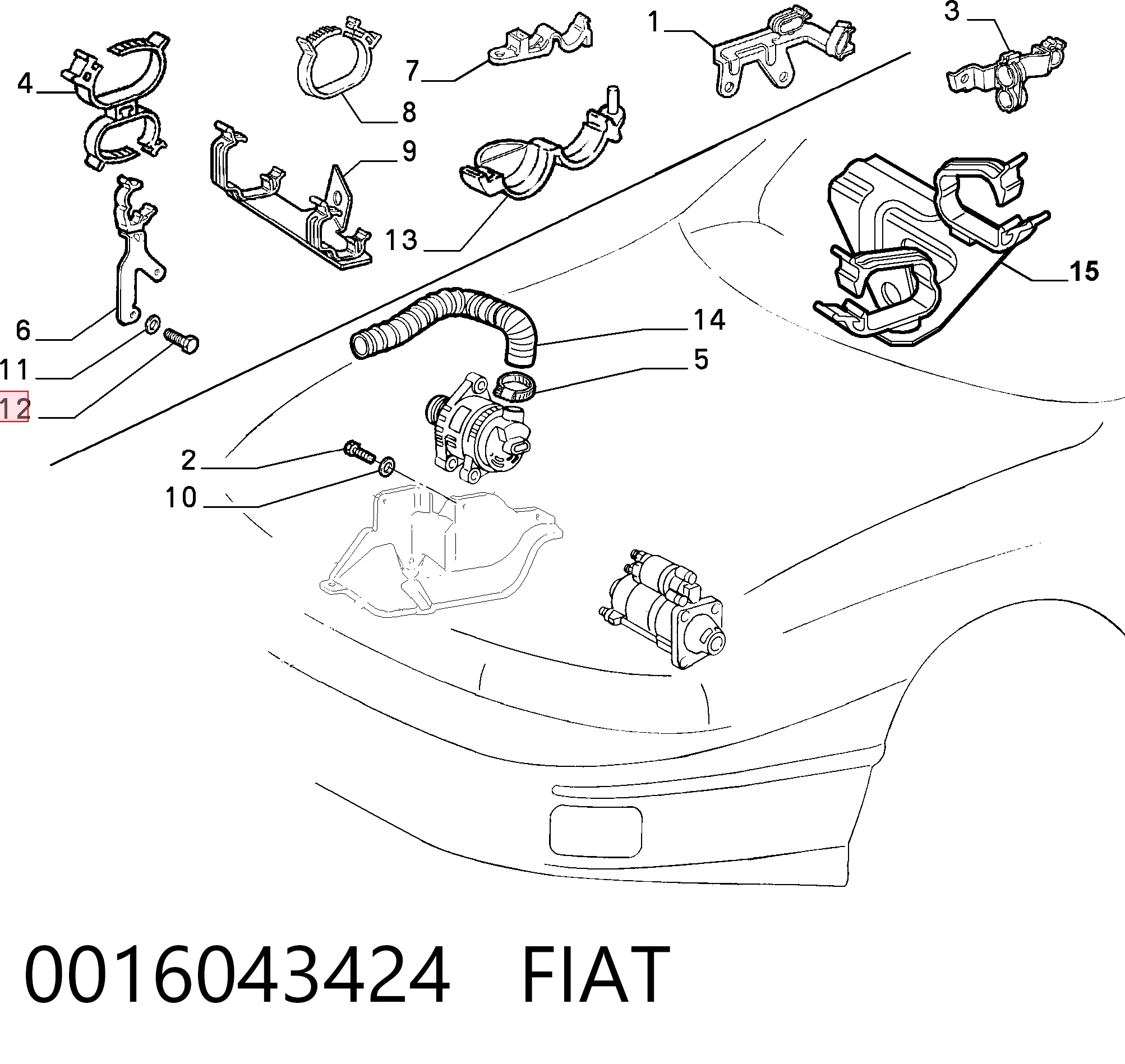 0016043424 Fiat/Alfa/Lancia