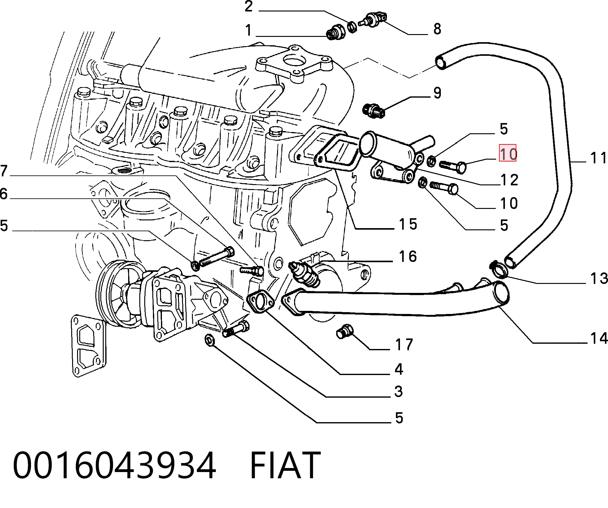 0016043934 Fiat/Alfa/Lancia