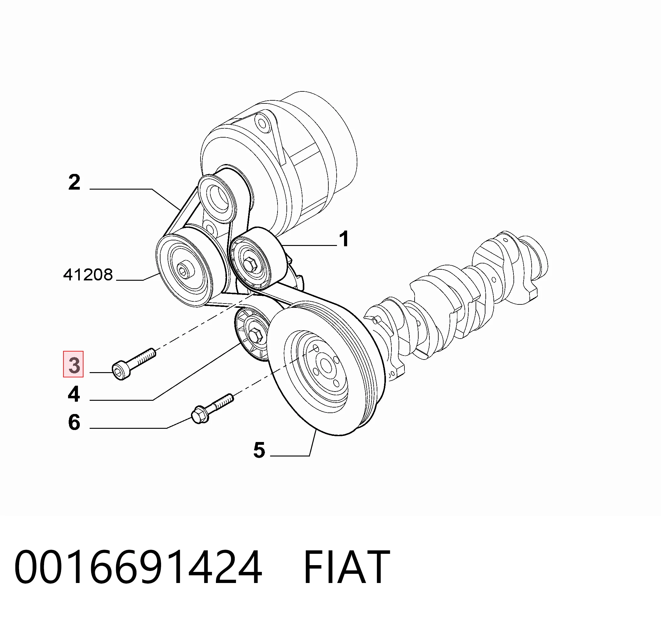 0016691424 Fiat/Alfa/Lancia