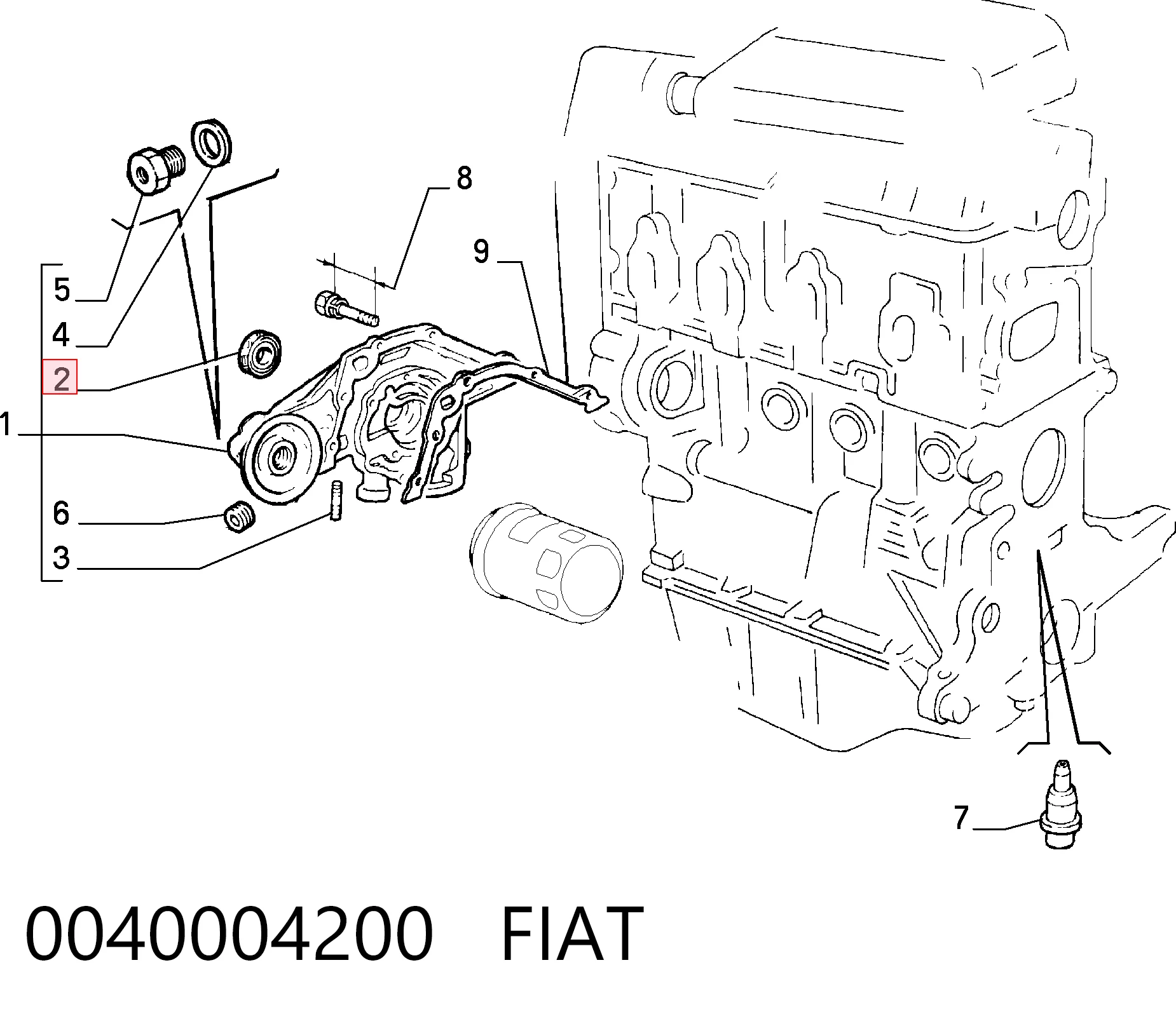 Retén de cigüeñal frontal Fiat Uno  desde 5,30 €
