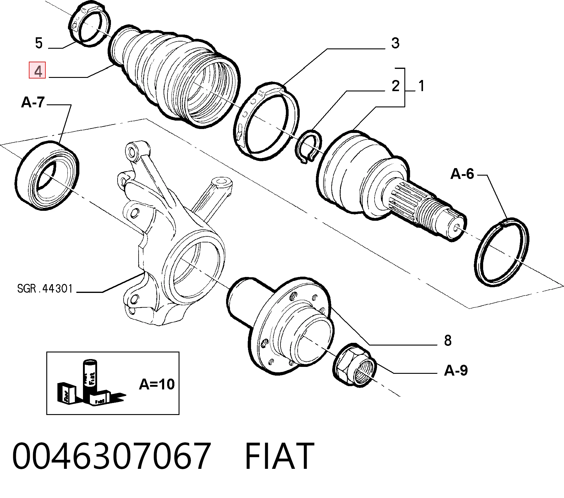 0046307067 Fiat/Alfa/Lancia