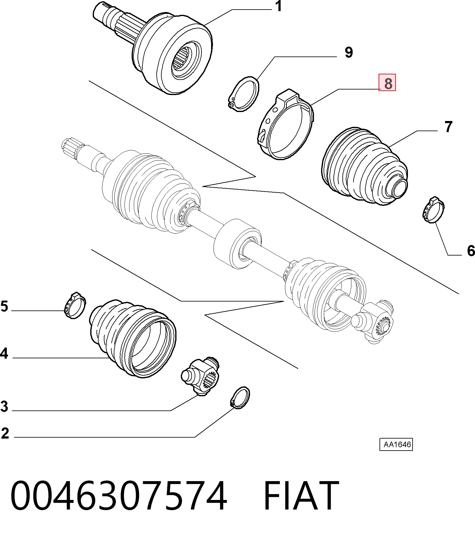 0046307574 Fiat/Alfa/Lancia