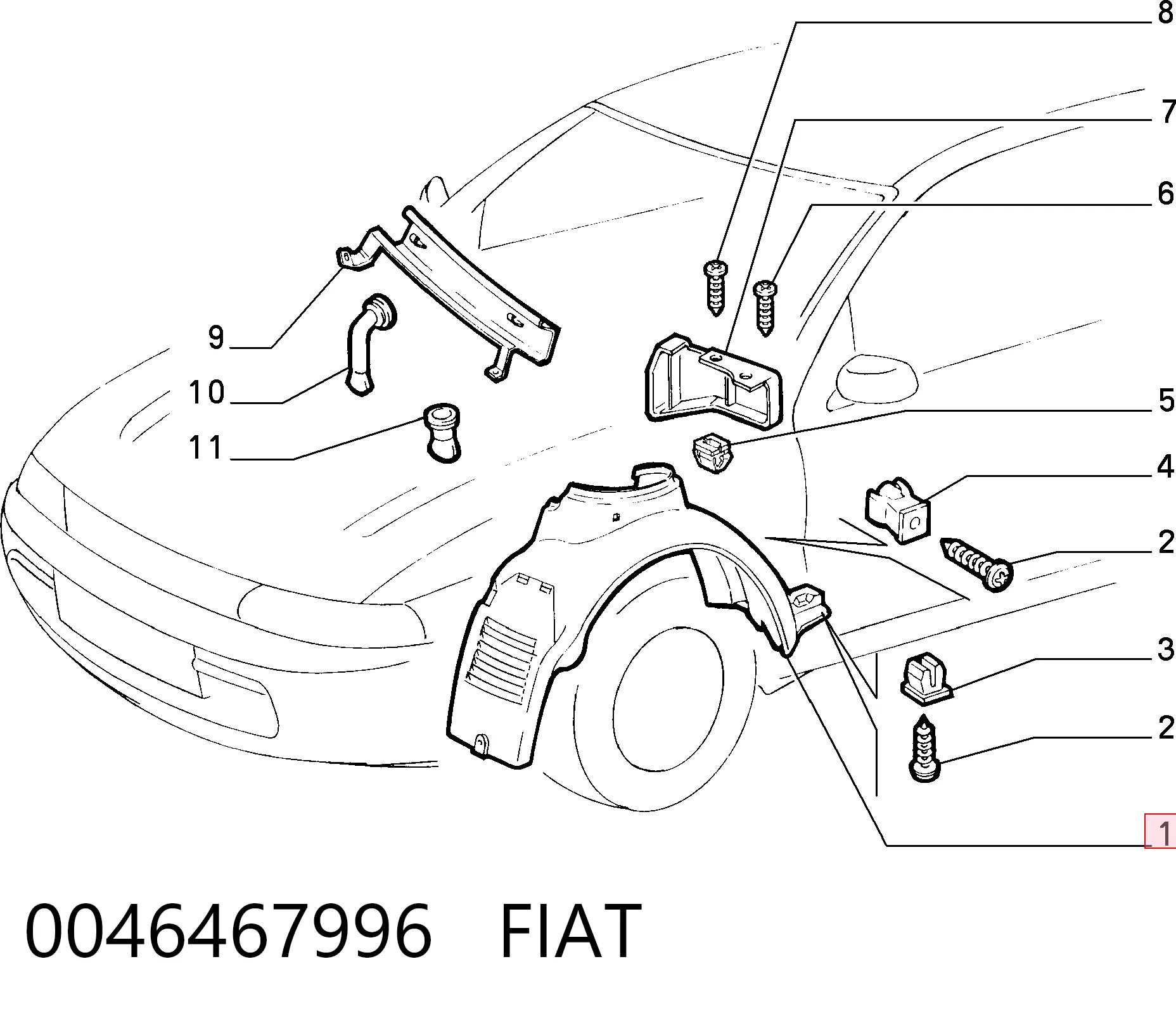 Paso rueda para Fiat Brava 182