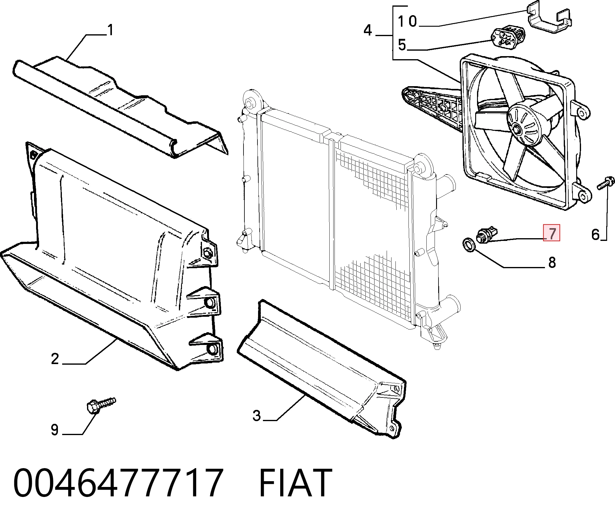 Sensor de temperatura del refrigerante Doblo I furgoneta (2001-2010) original desde 16,89 €