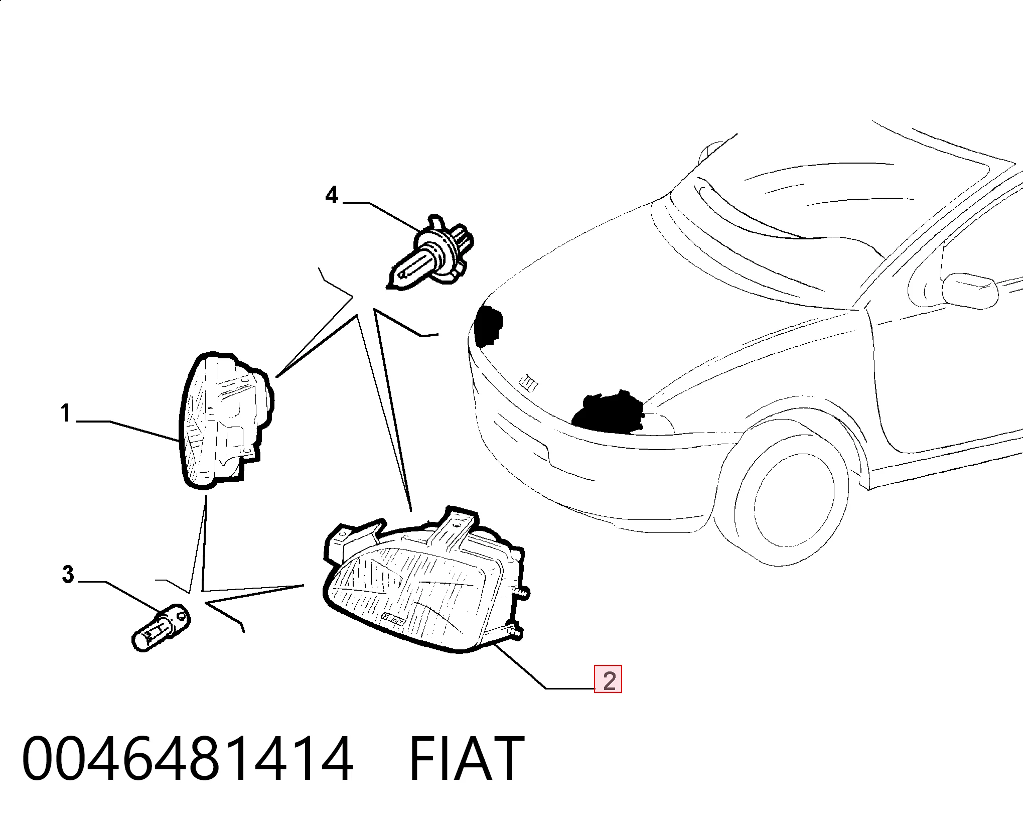 Faro Fiat Punto I hatchback (176) (1993 - 1999) precio, desde 43,08 EUR