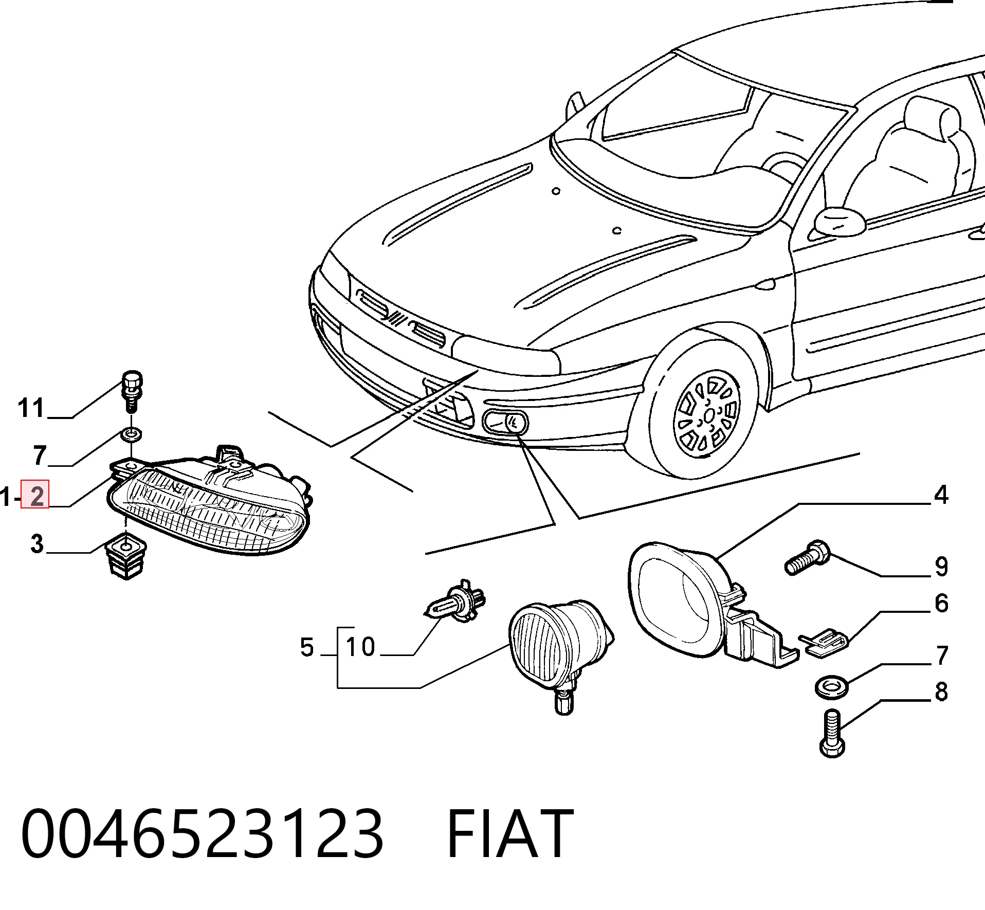 Faros para Fiat Bravo I 182