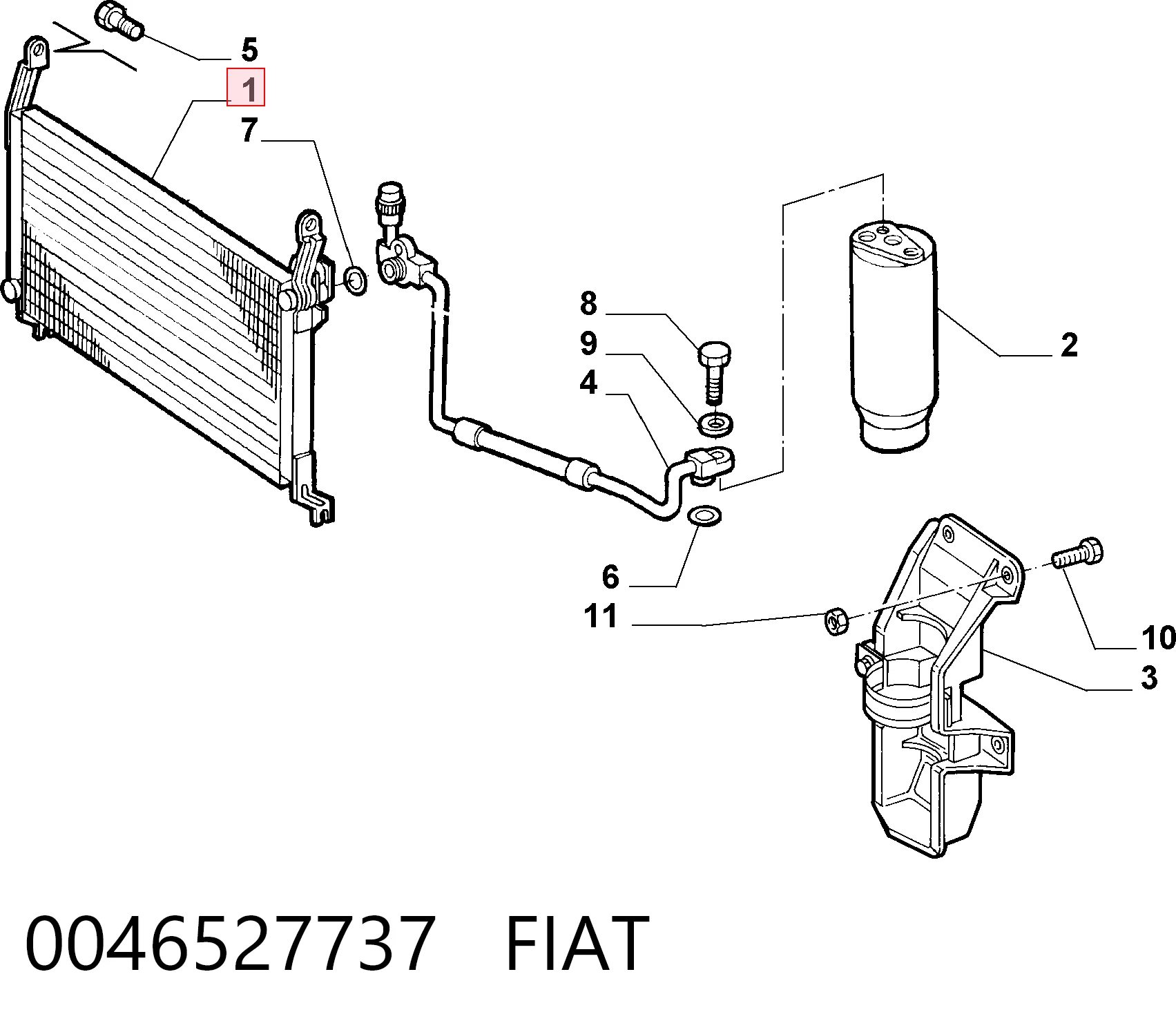 Comprar Condensador aire acondicionado Fiat Bravo I 182