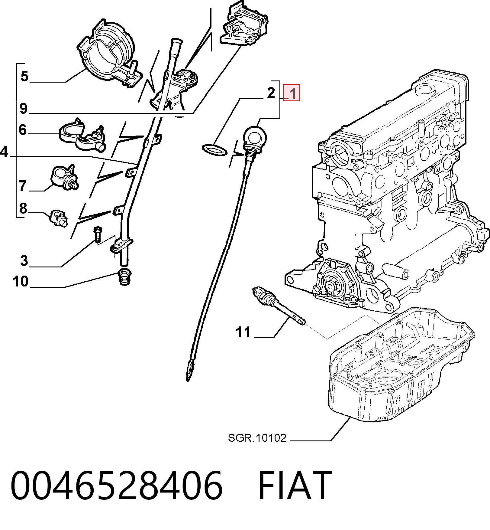 Comprar Varilla de aceite Alfa Romeo 147  937