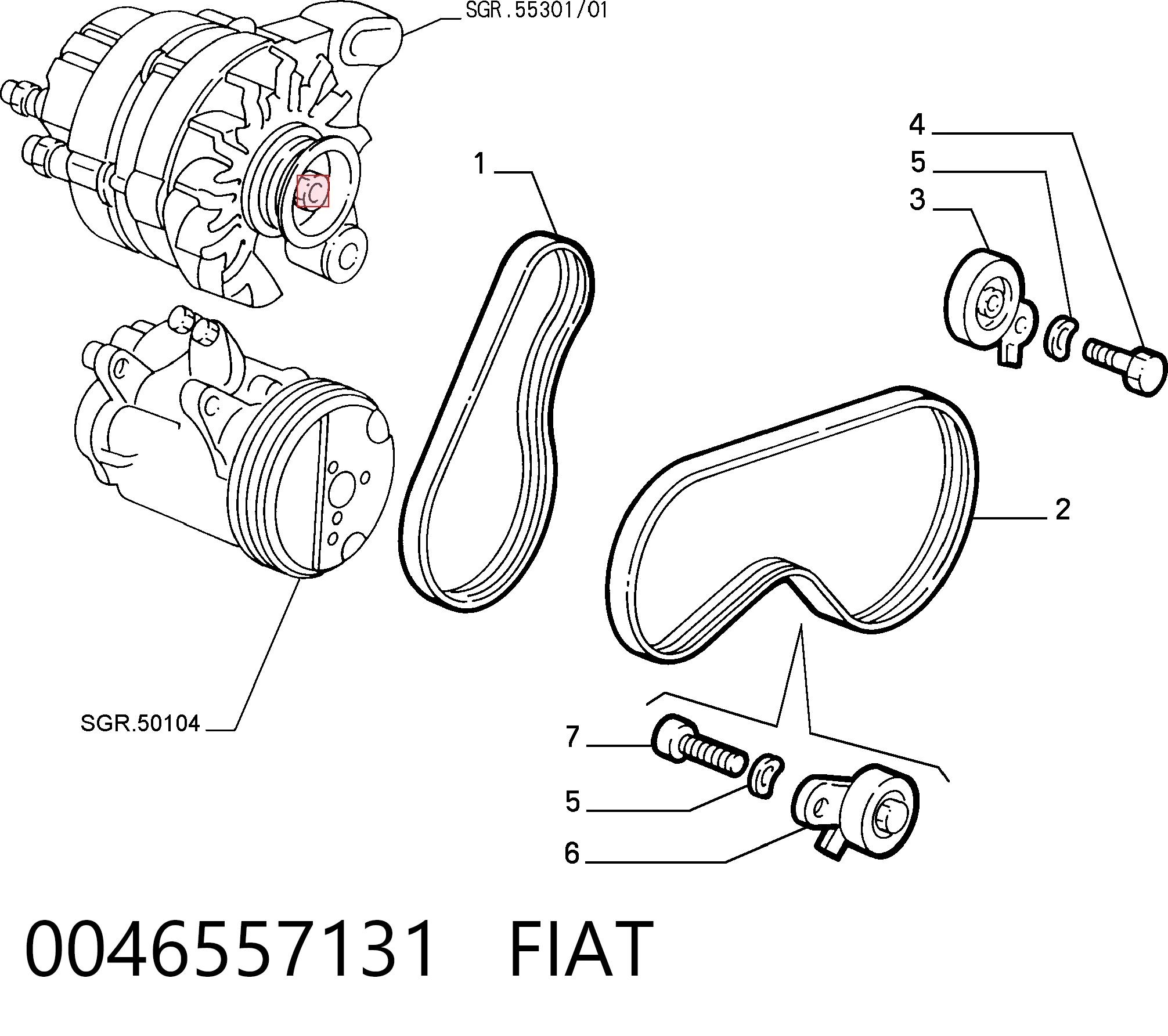 0046557131 Fiat/Alfa/Lancia