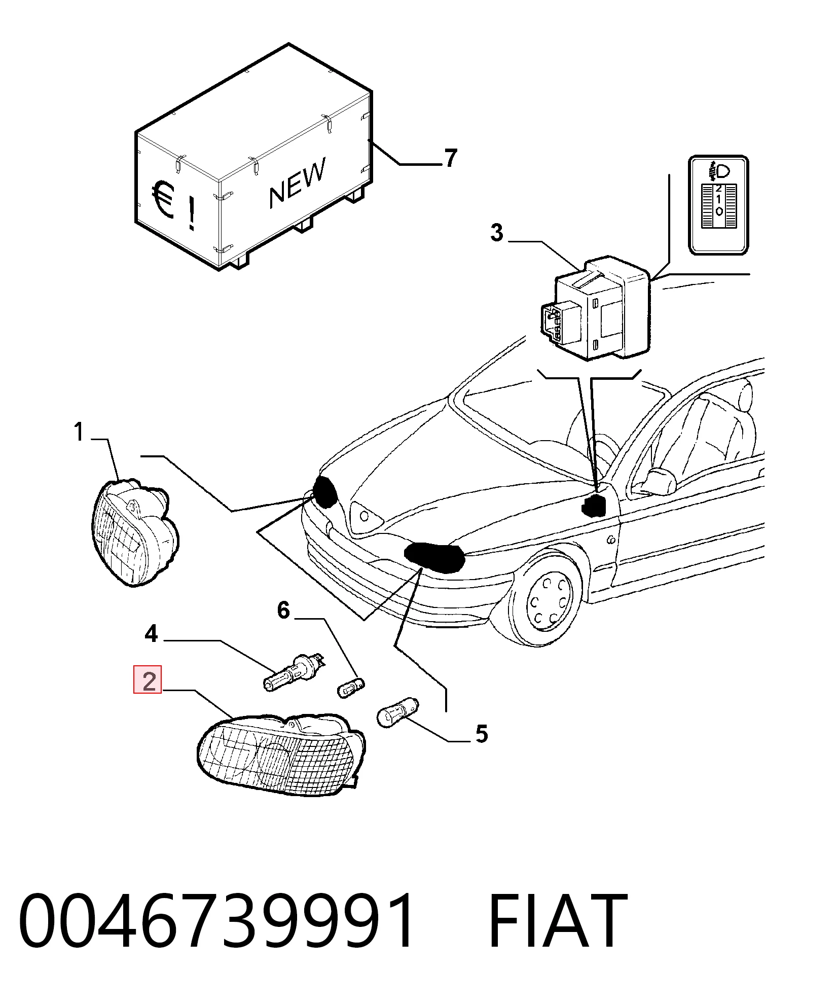 Faro Alfa Romeo 146 hatchback (930) (1994 - 2001) precio, desde 90,02 EUR
