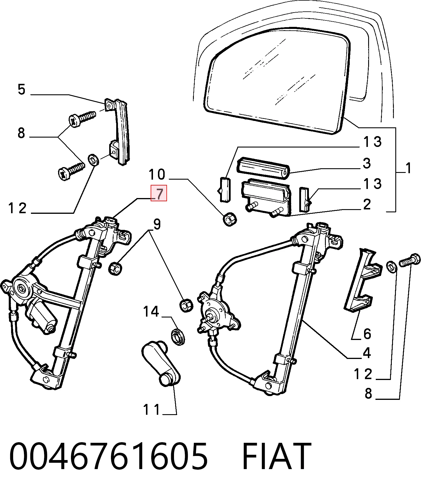 Mecanismo de elevalunas delantero derecha Alfa Romeo 146 hatchback (930) (1994 - 2001) precio, desde 60,98 EUR