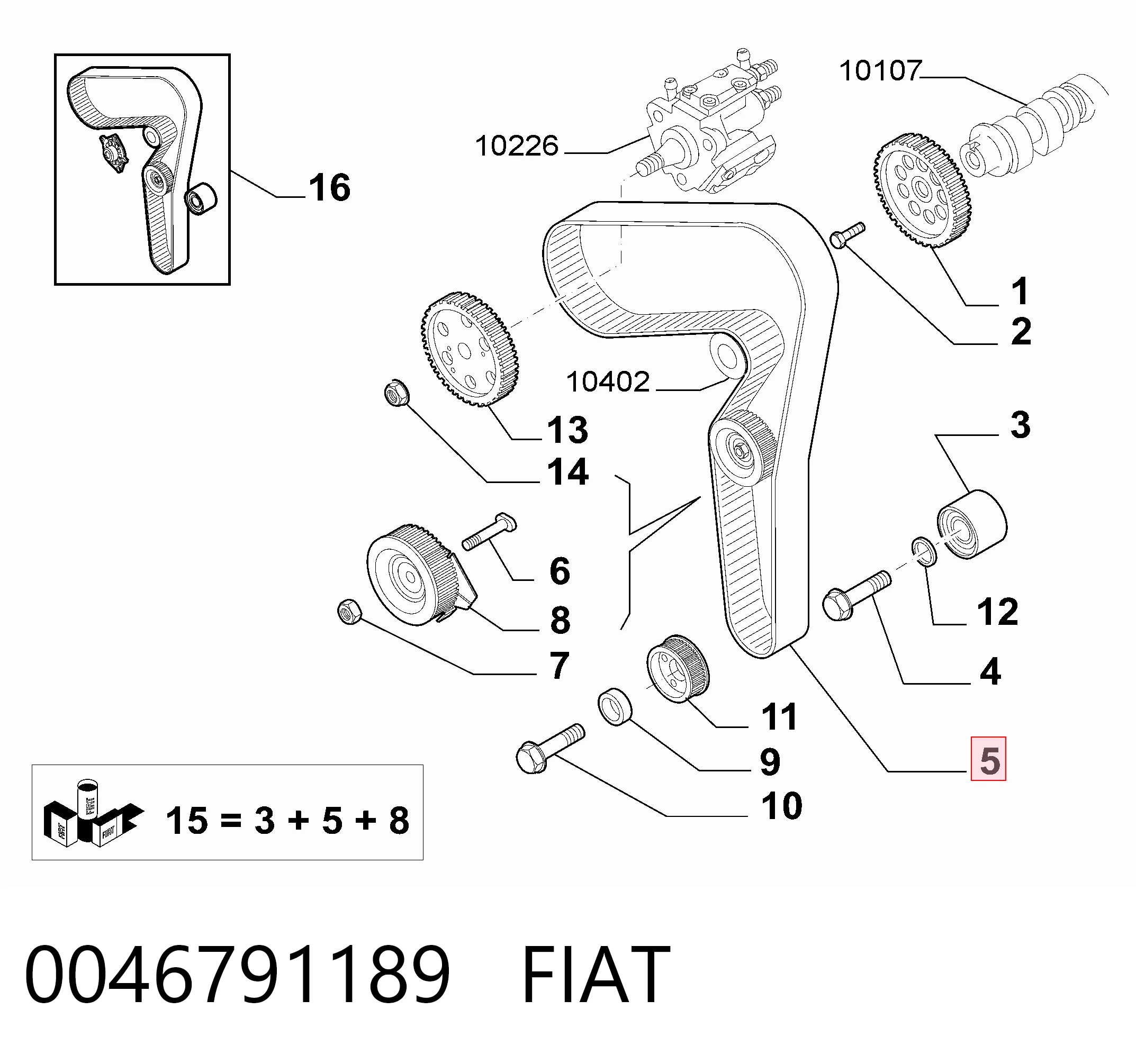 Correa de distribución para Alfa Romeo 156  (932)