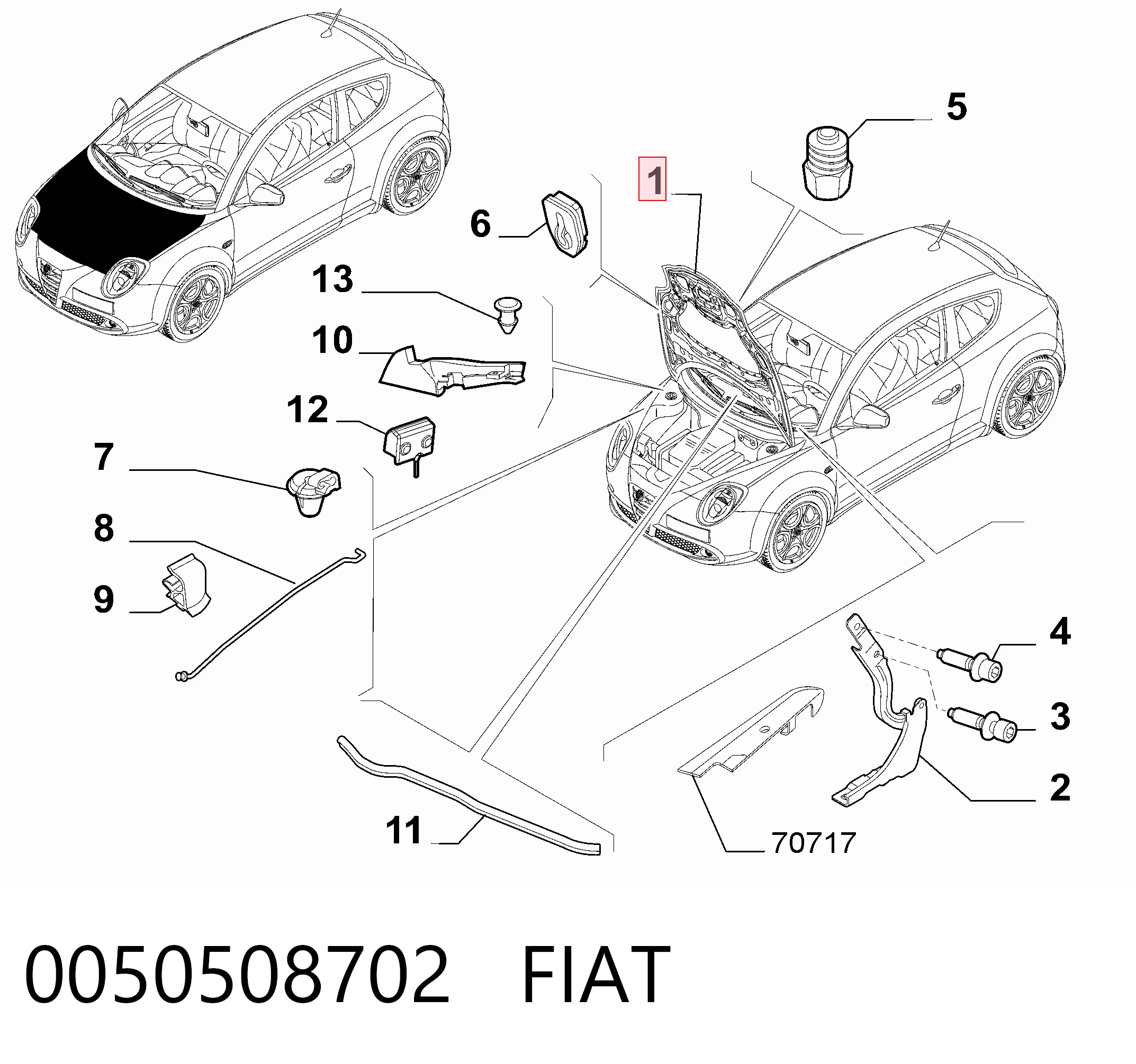 Comprar Capó Alfa Romeo Mito  955