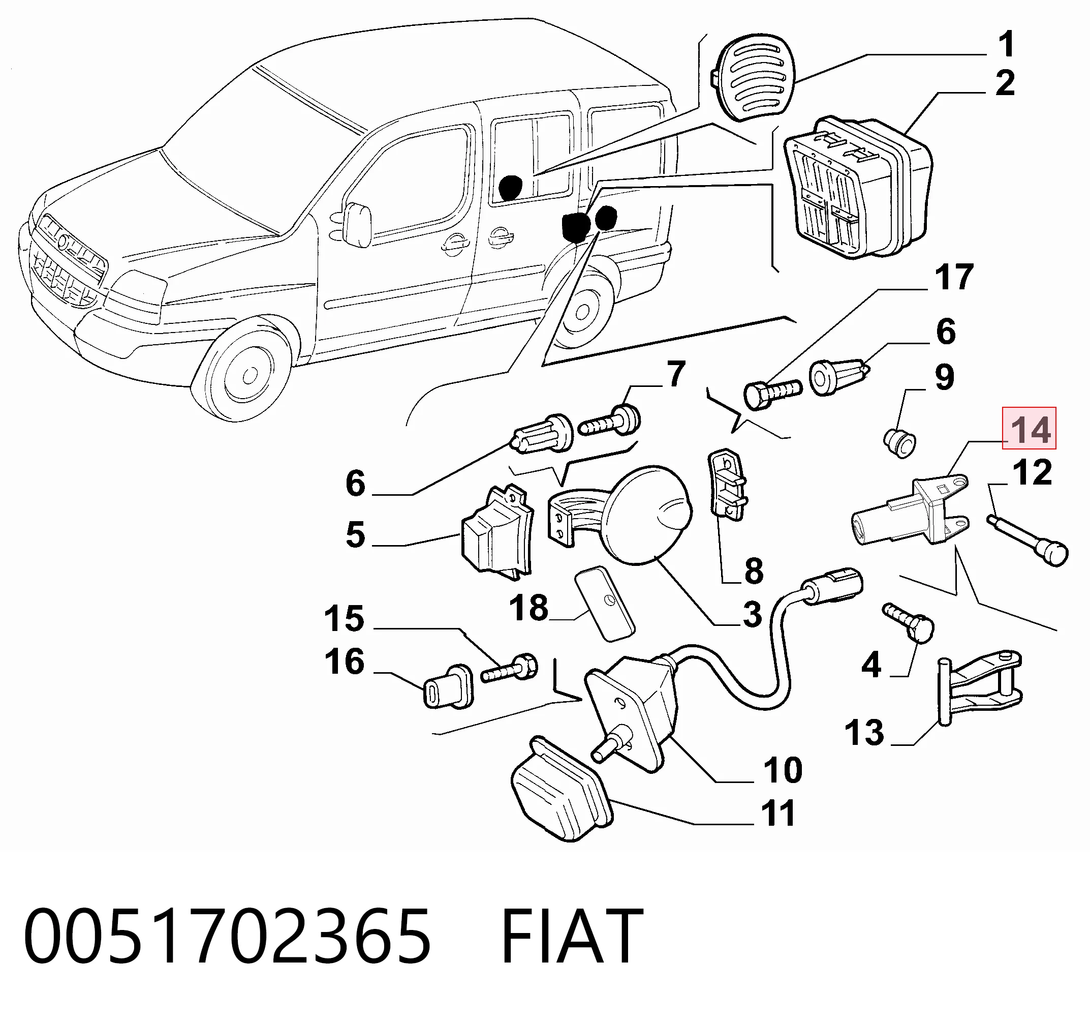 0051702365 Fiat/Alfa/Lancia