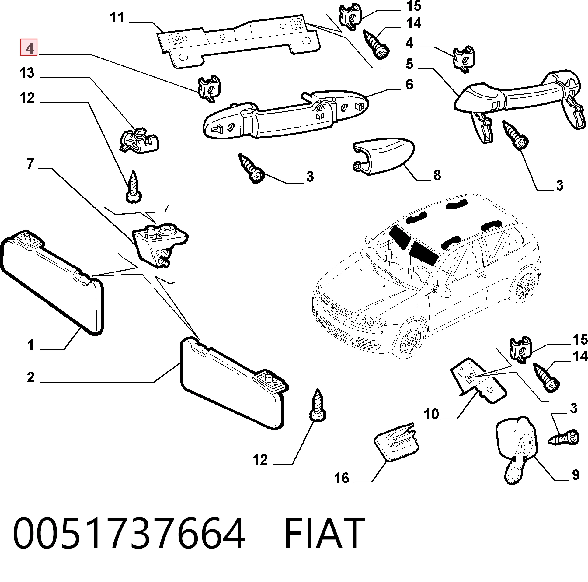 0051737664 Fiat/Alfa/Lancia
