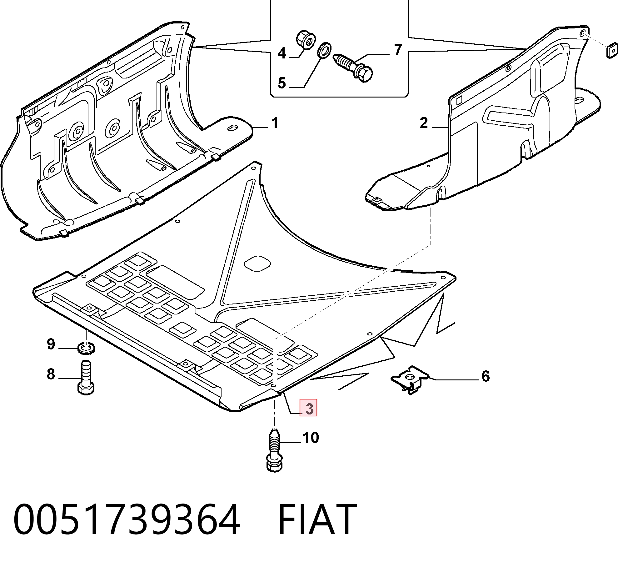 Protección motor / empotramiento para Fiat Stilo  192