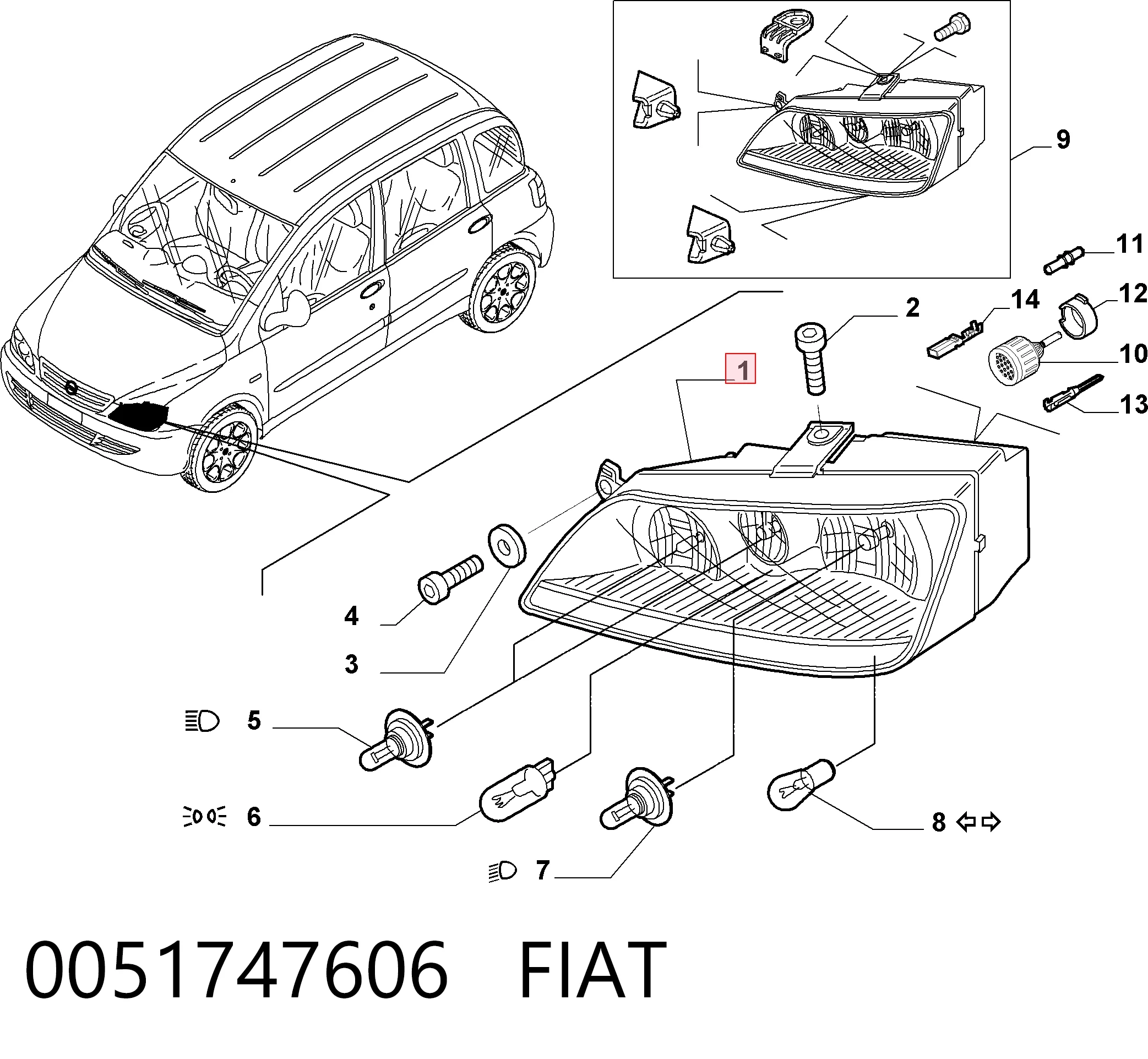 0051747606 Fiat/Alfa/Lancia