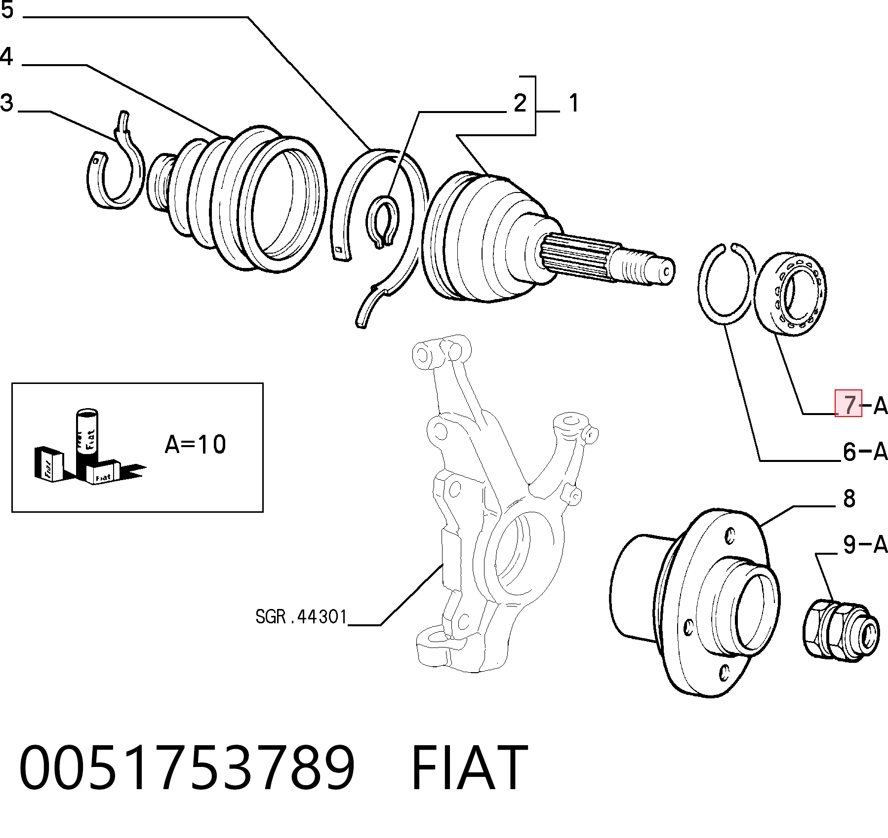 0051753789 Fiat/Alfa/Lancia