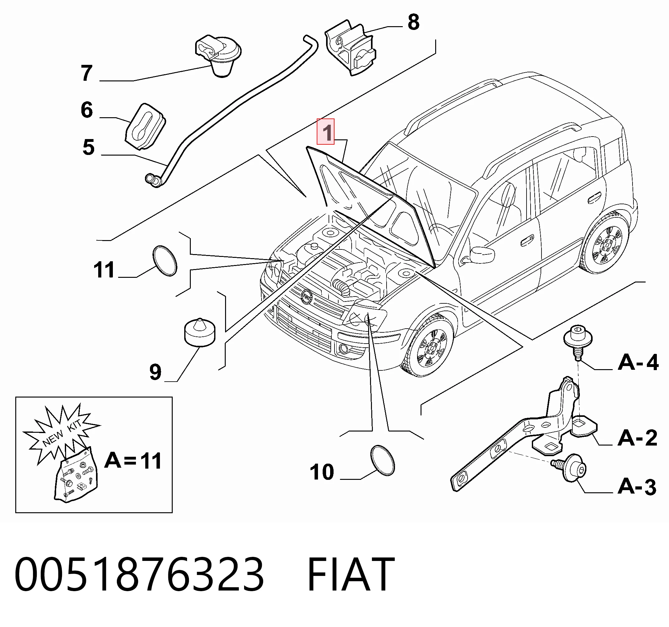 Capot Fiat Panda II