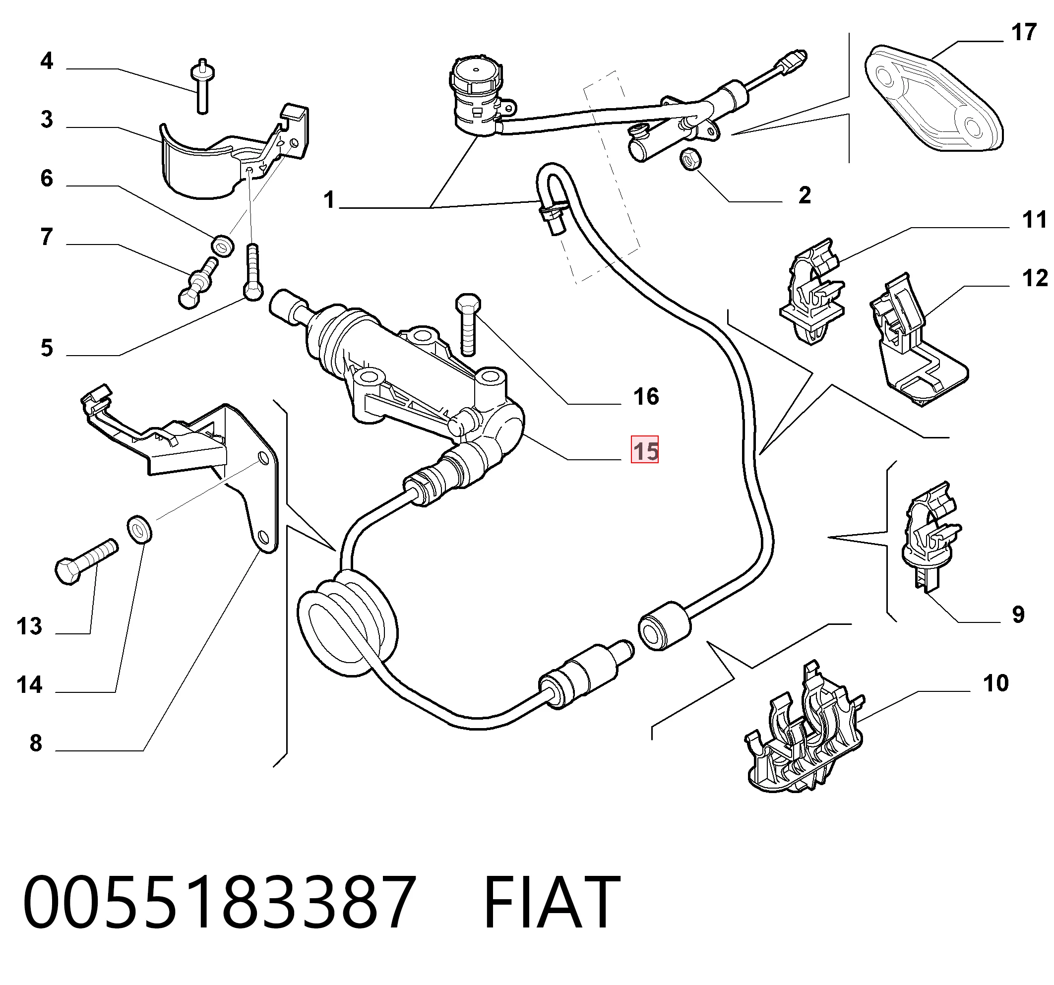Comprar Cilindro receptor de embrague Fiat Panda II 169A a bajo precio