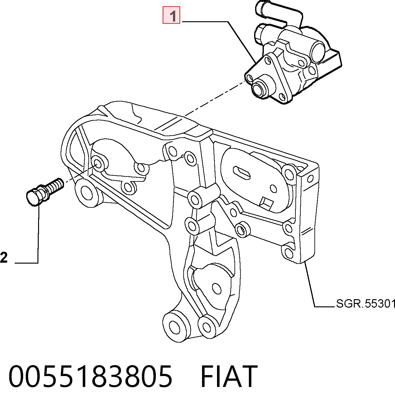 Bomba hidráulica de dirección para Fiat Bravo II 198