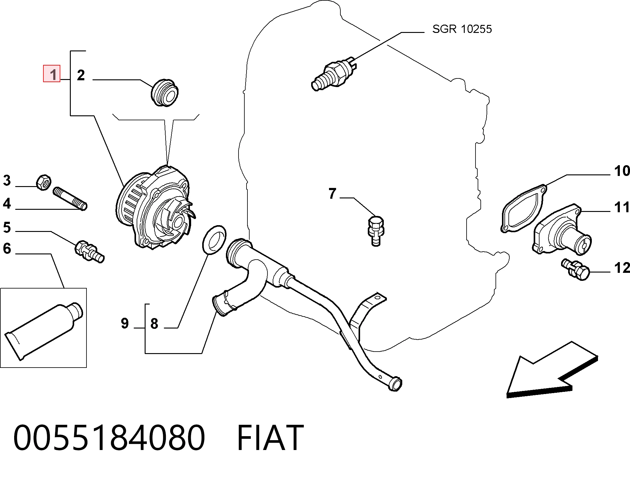 0055184080 Fiat/Alfa/Lancia