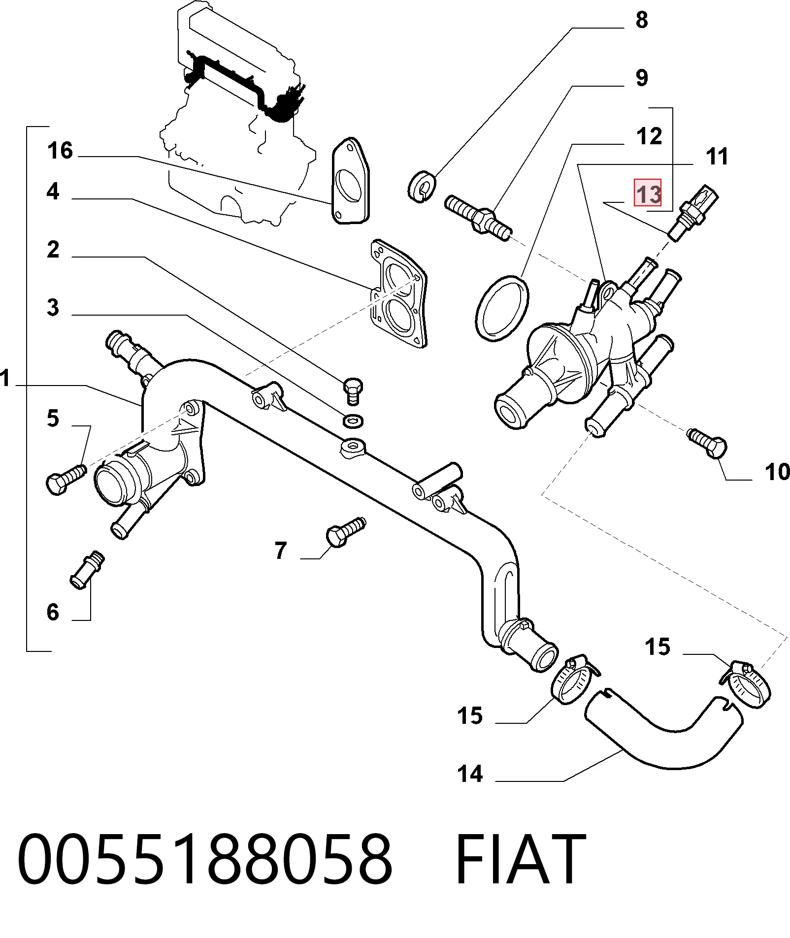 0055188058 Fiat/Alfa/Lancia