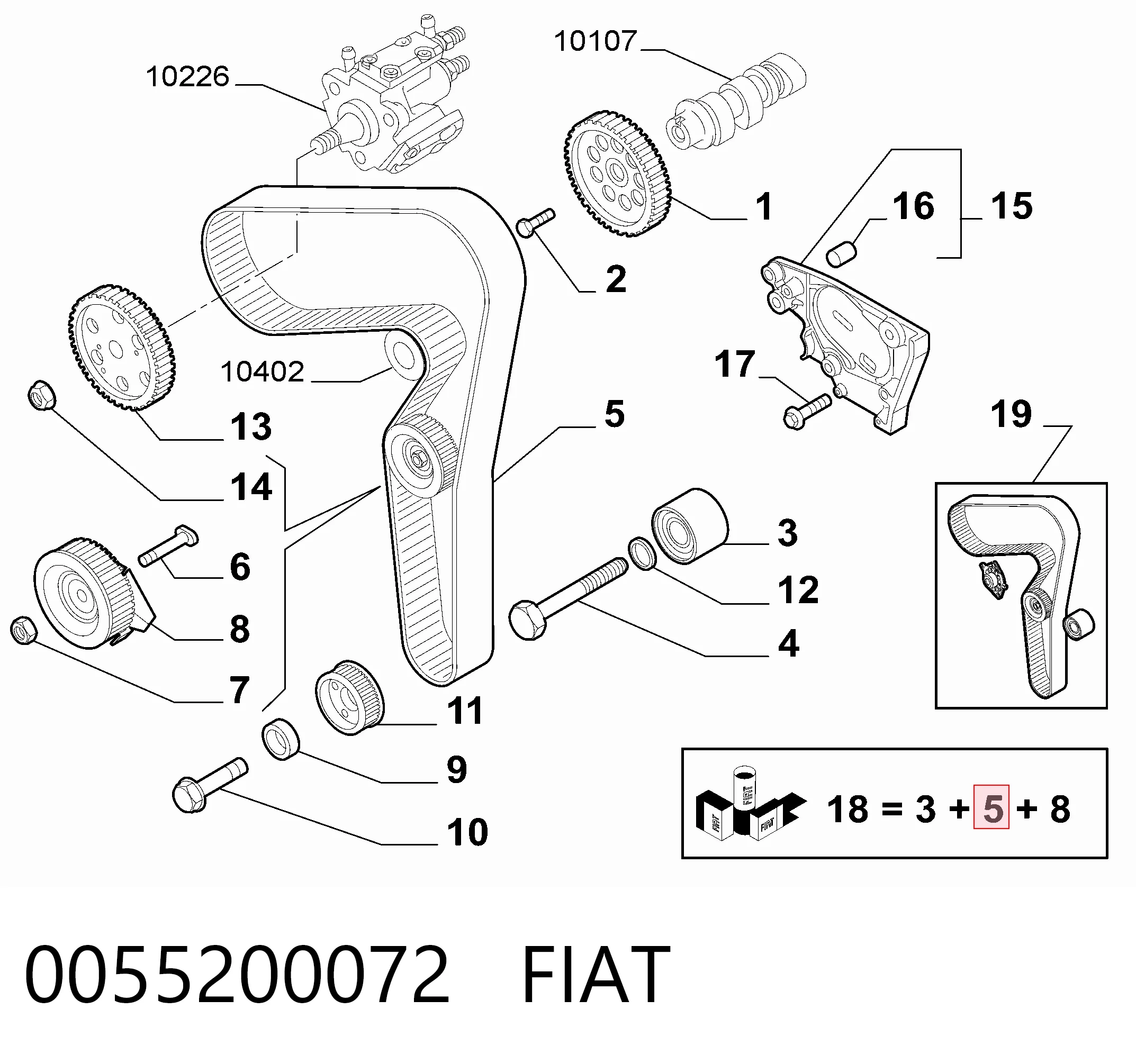 0055200072 Fiat/Alfa/Lancia