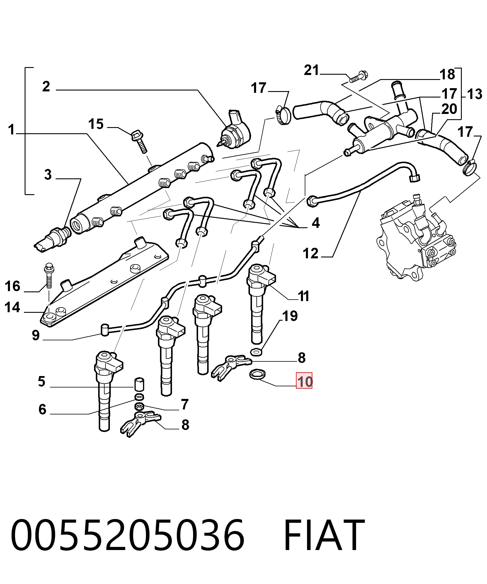 Comprar 2856436 Case Junta de inyectores