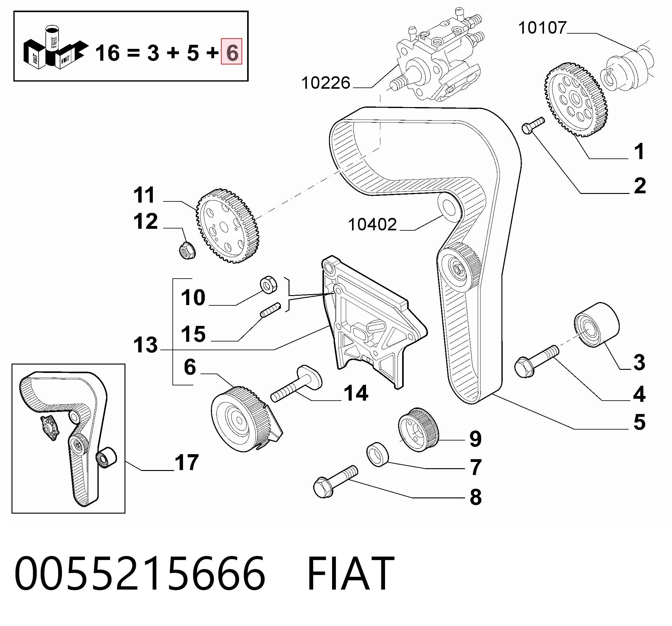 Rodillo tensor cadena Fiat Punto II hatchback comprar en España