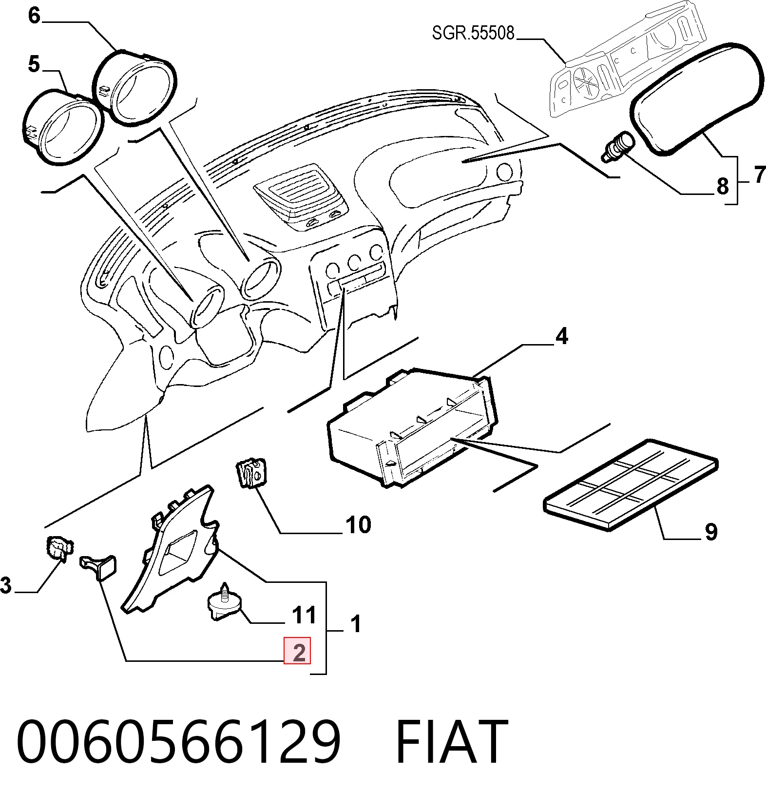 0060566129 Fiat/Alfa/Lancia