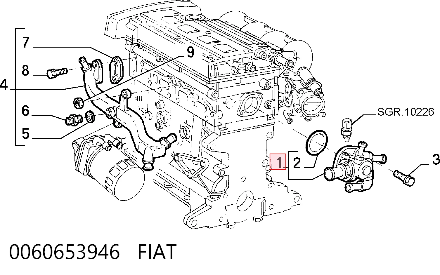 Termostato refrigerante para Alfa Romeo 146  (930)