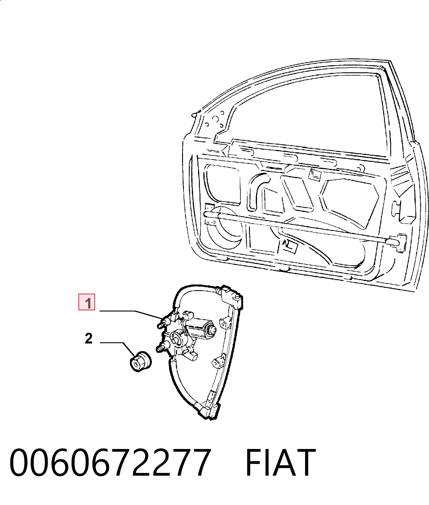  Mecanismo de elevalunas delantero derecha Alfa Romeo 156 