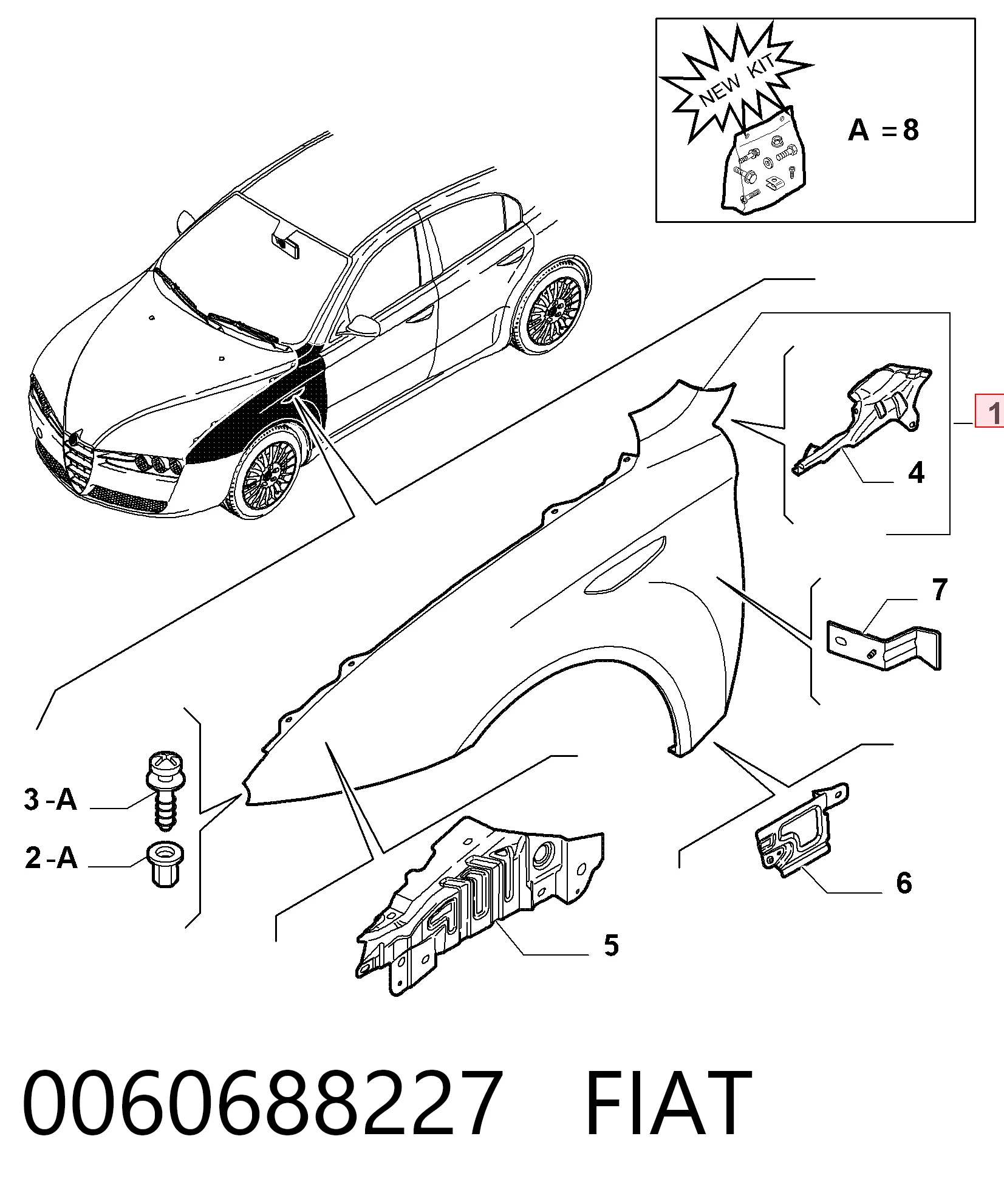  Aleta delantera izquierda Alfa Romeo 159 