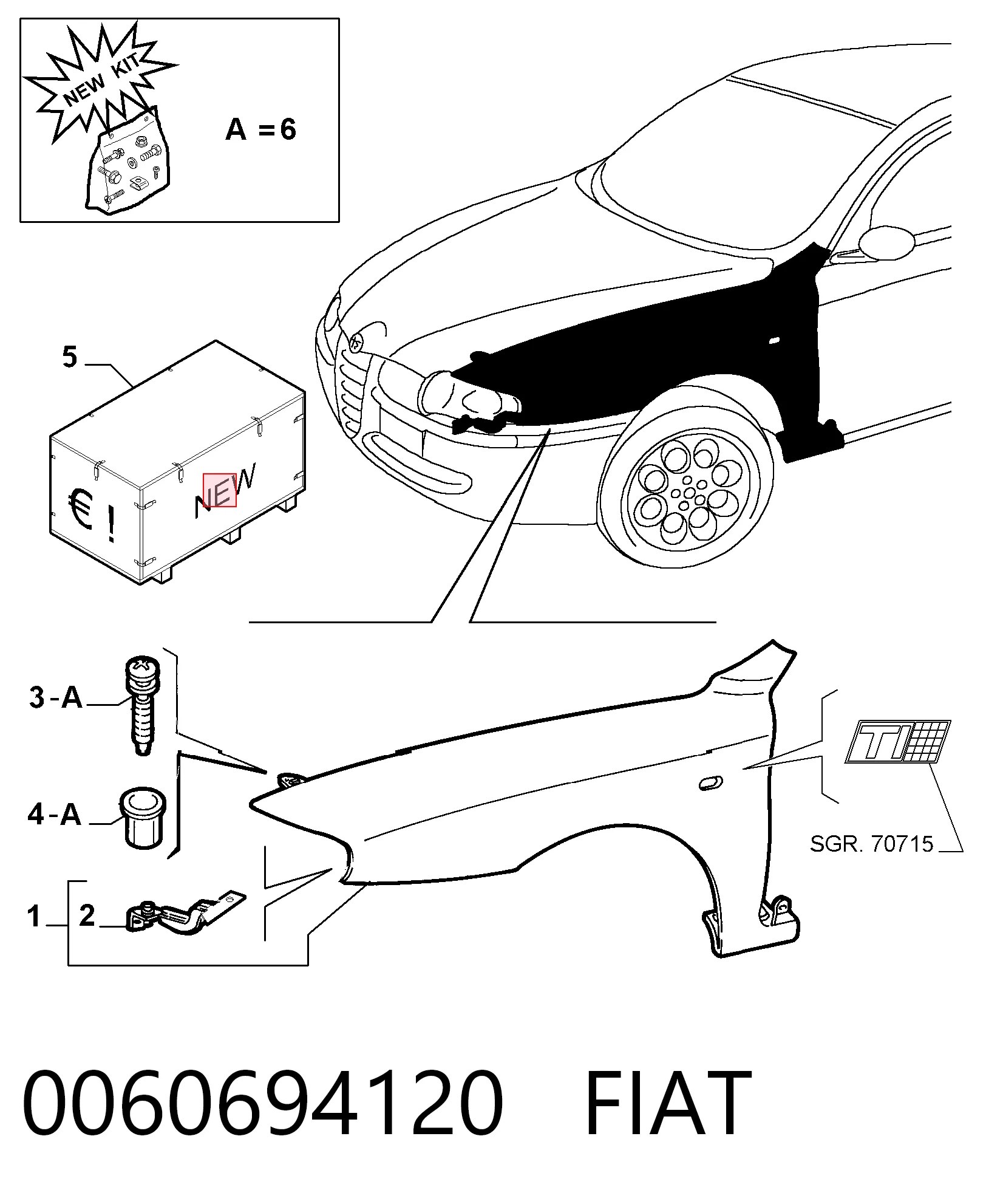 Comprar Aleta delantera izquierda Alfa Romeo 147  937