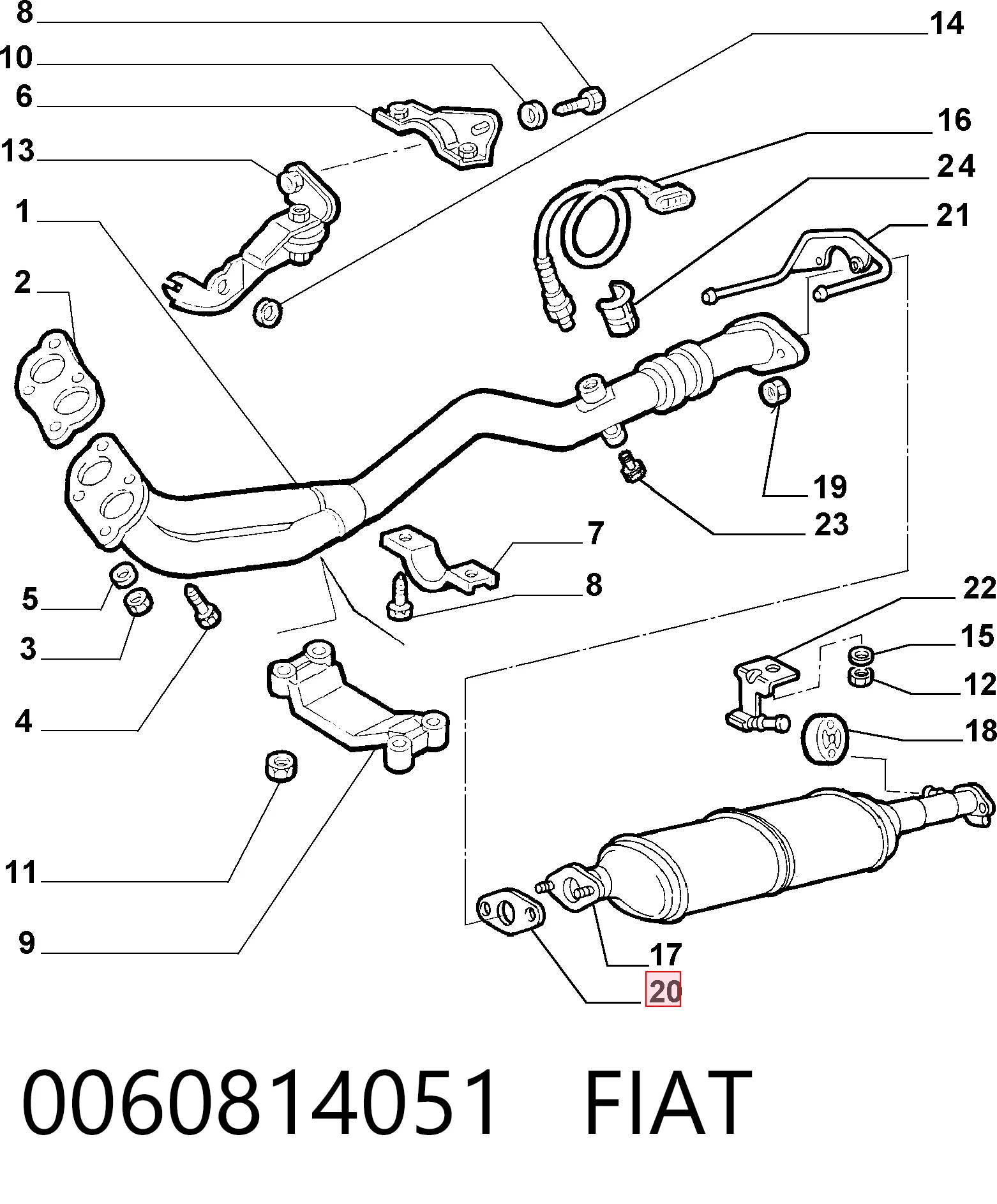 Junta de escape para Alfa Romeo 147 937