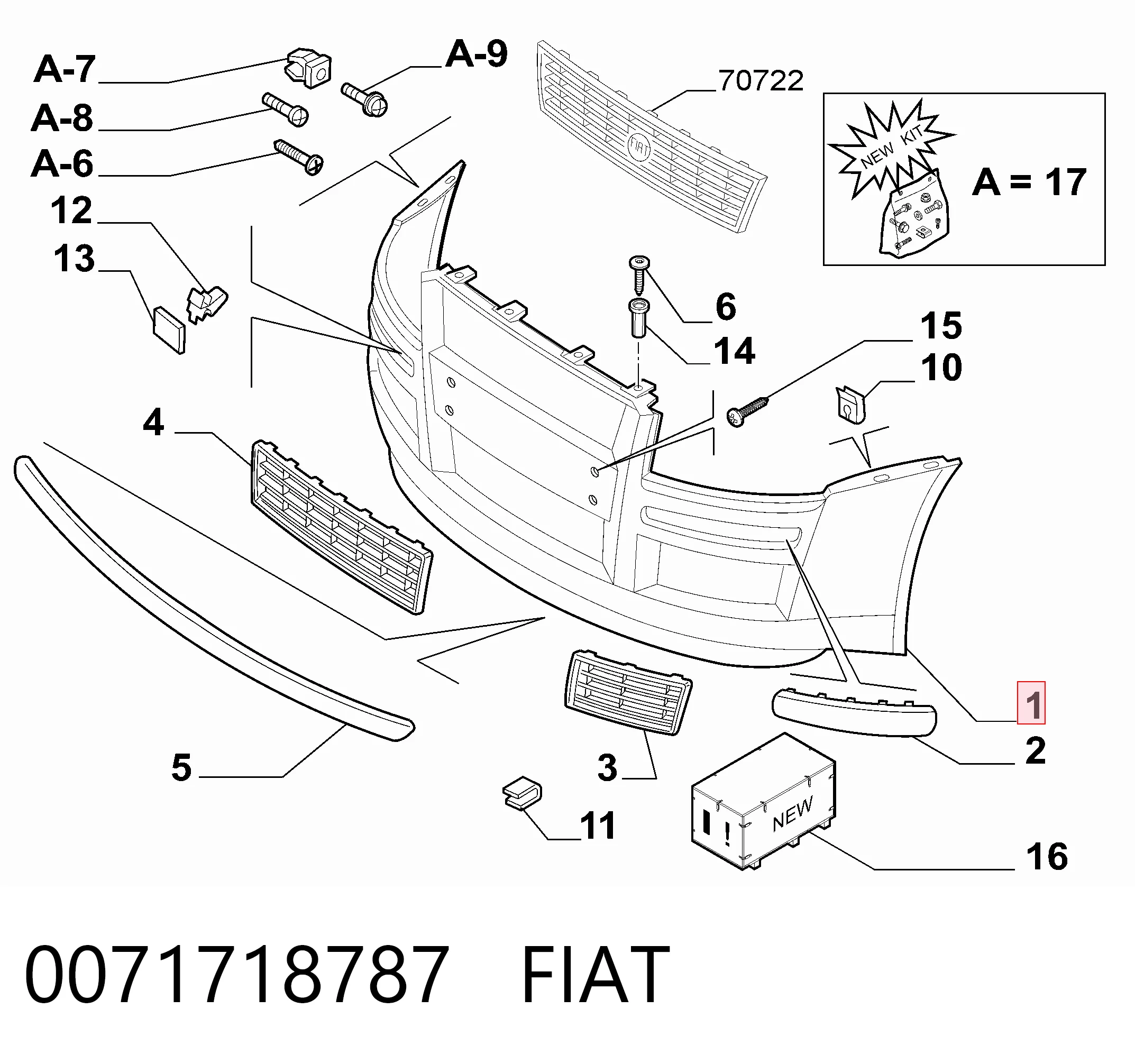 Parachoques delantero Fiat Stilo hatchback (192) (2001 - 2006) precio, desde 190,67 EUR