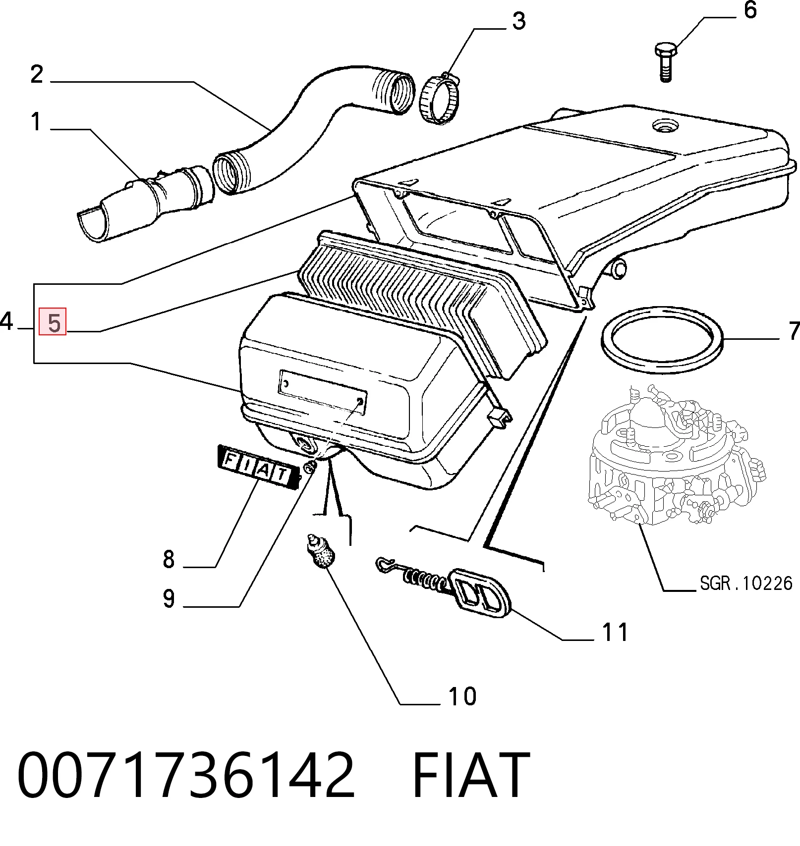 El filtro de aire Fiat Tempra  desde 5,94 €