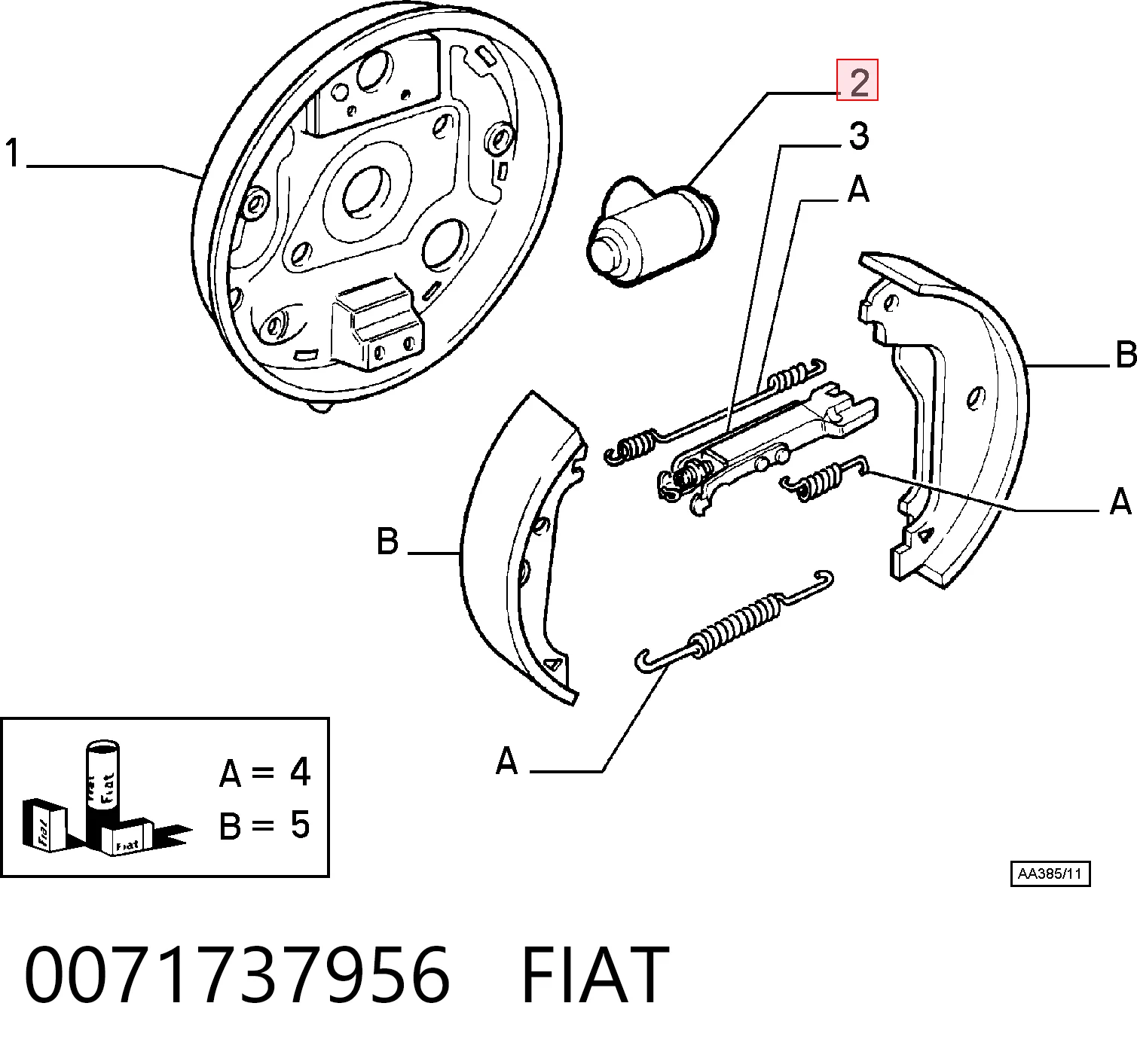 Cilindro de freno de rueda trasera C612 Case