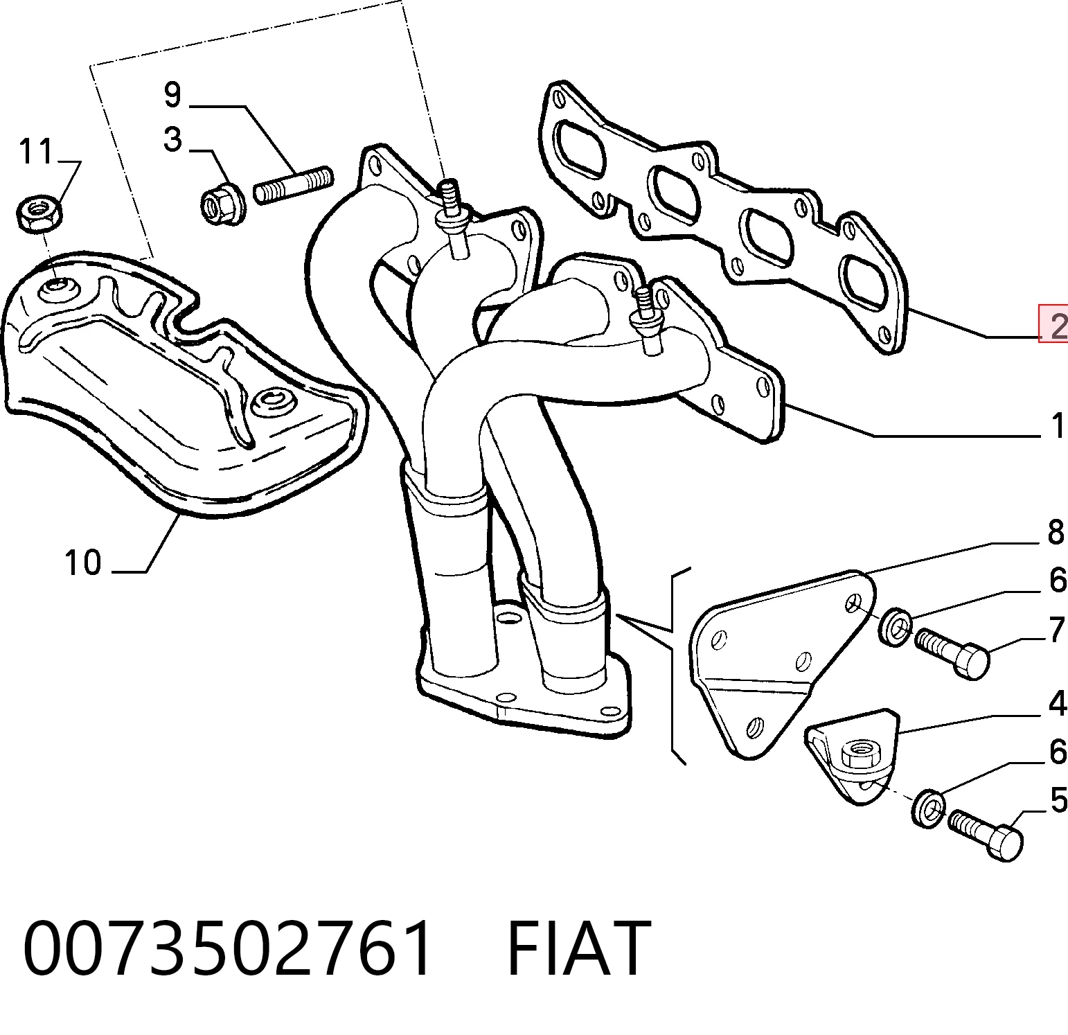 Junta colector joint Alfa Romeo GT  (2003-2010)