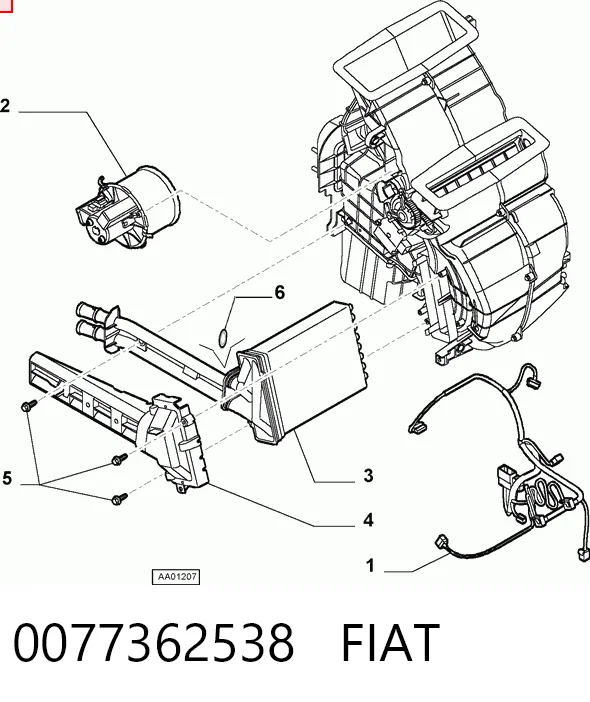 Ventilador de habitáculo Fiat Panda II (2003-2013)