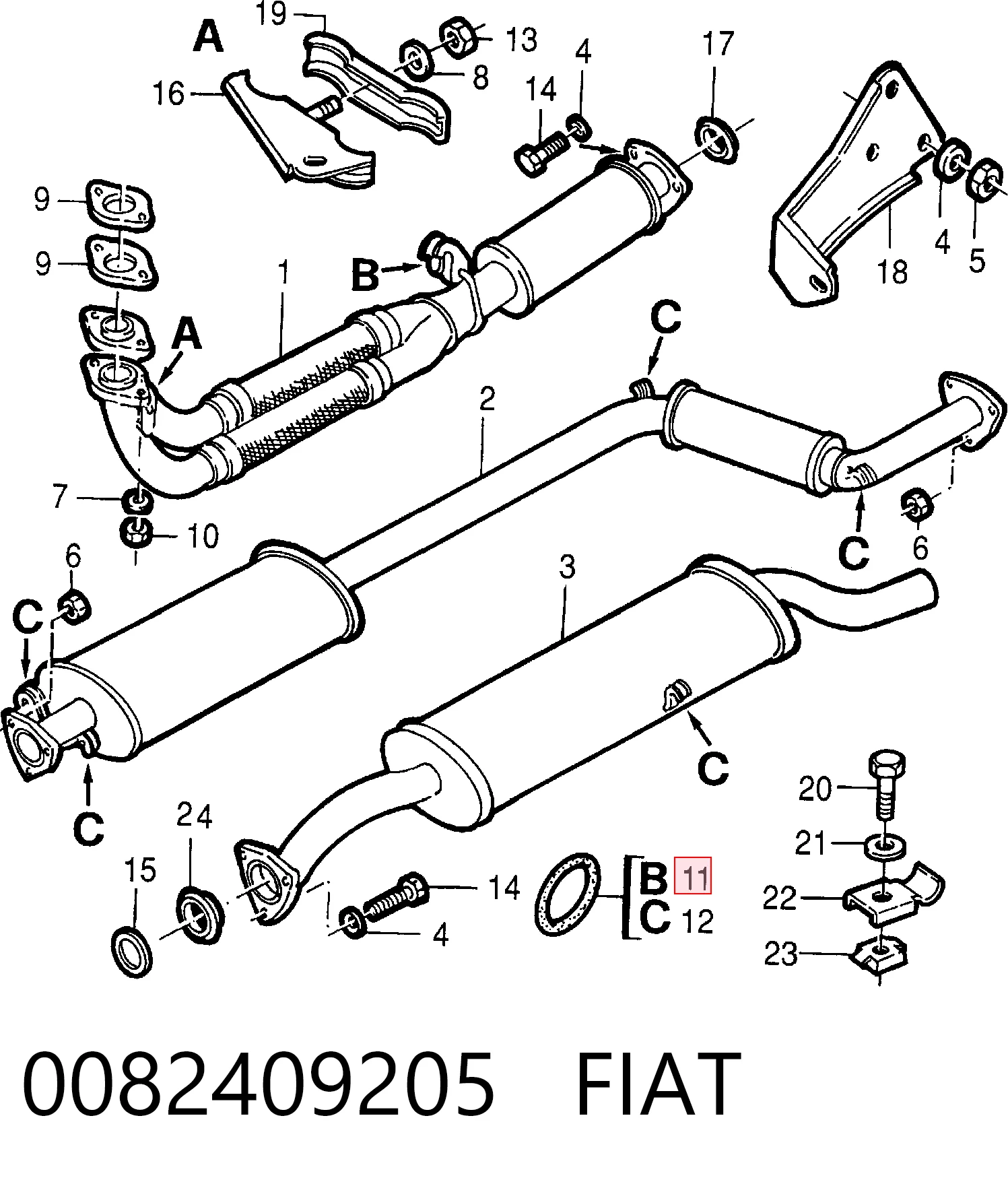 0082409205 Fiat/Alfa/Lancia