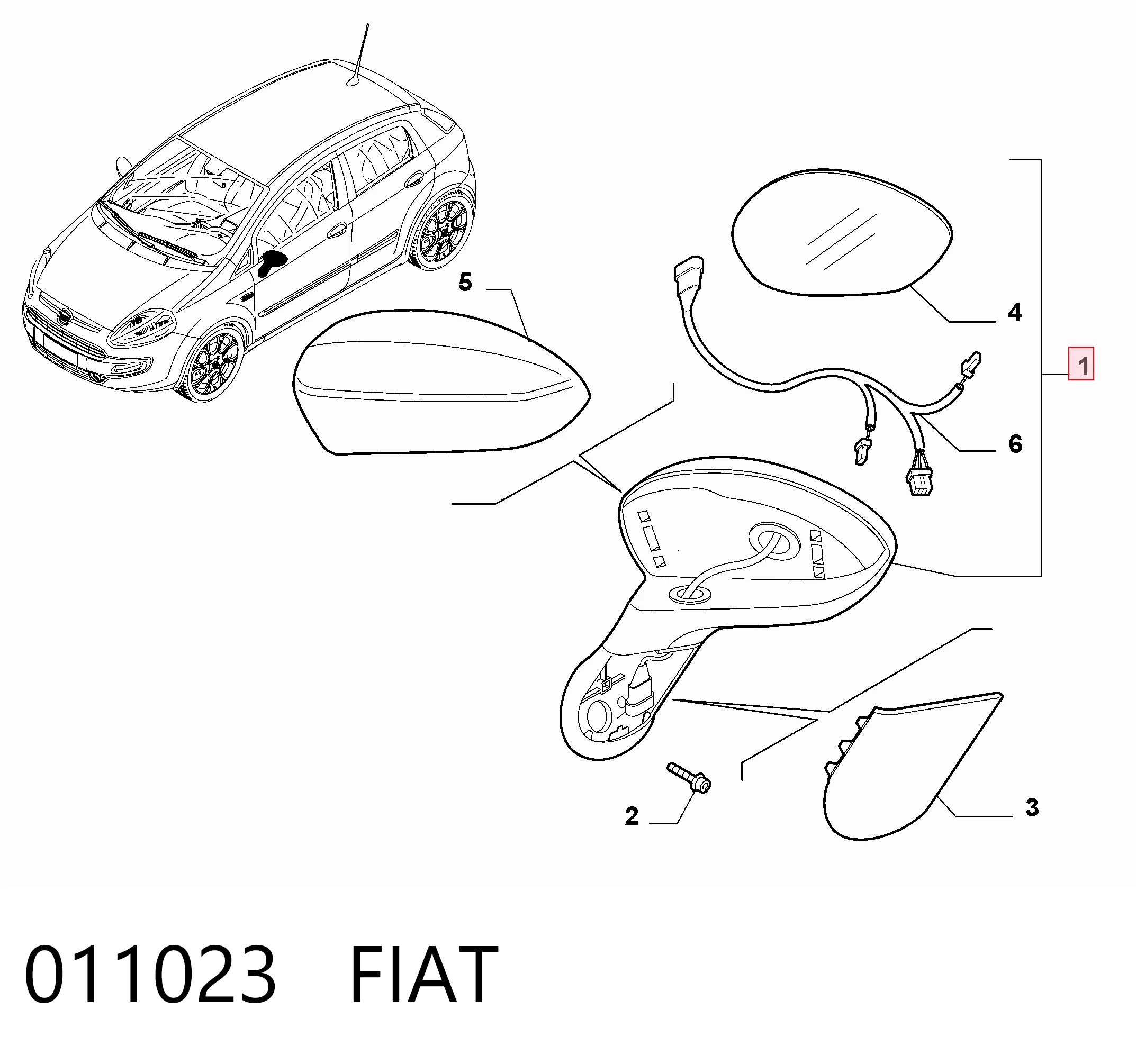 Comprar Espejo de retrovisor izquierdo Fiat Punto GRAND 199