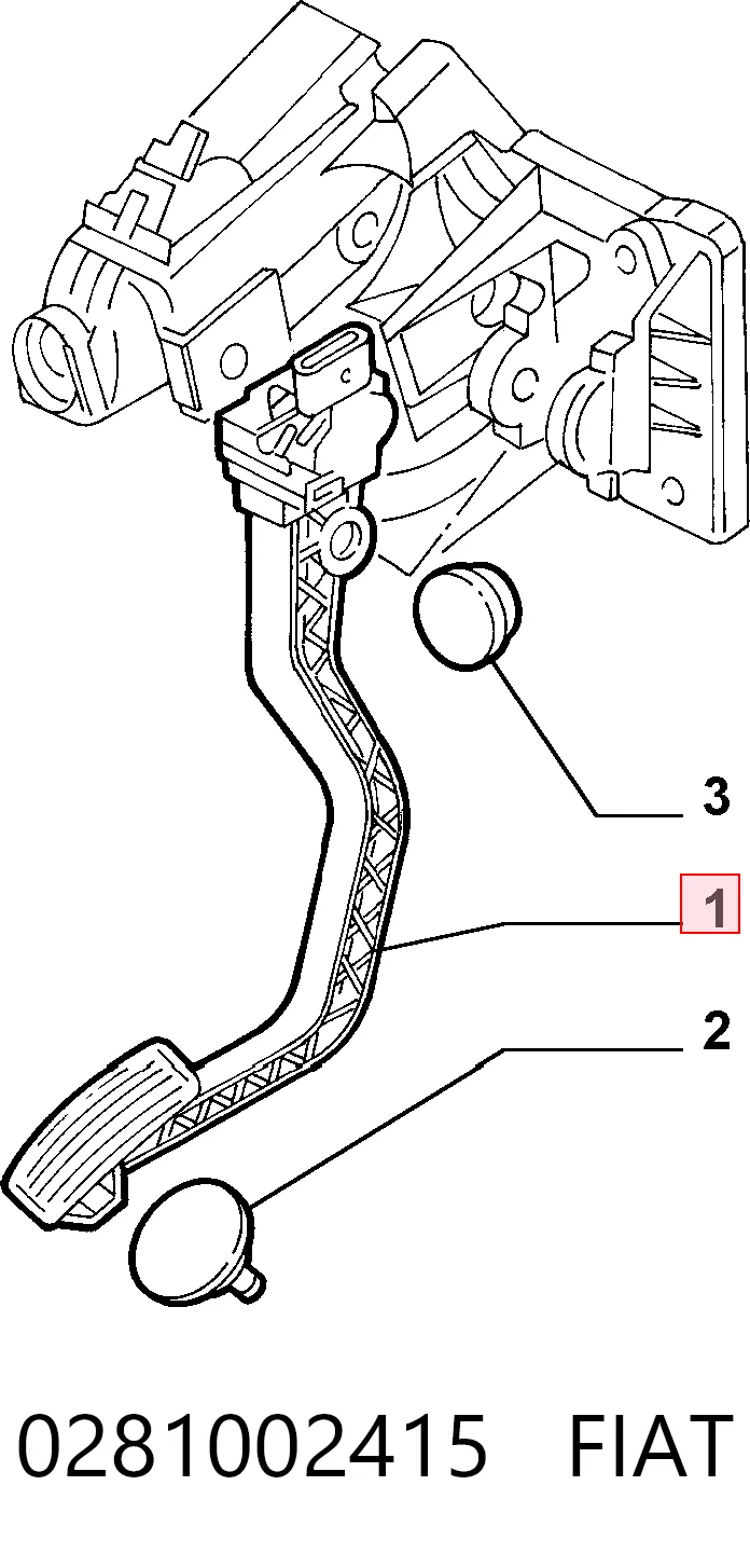 Pedal de aceleracion para Fiat Doblo I 223